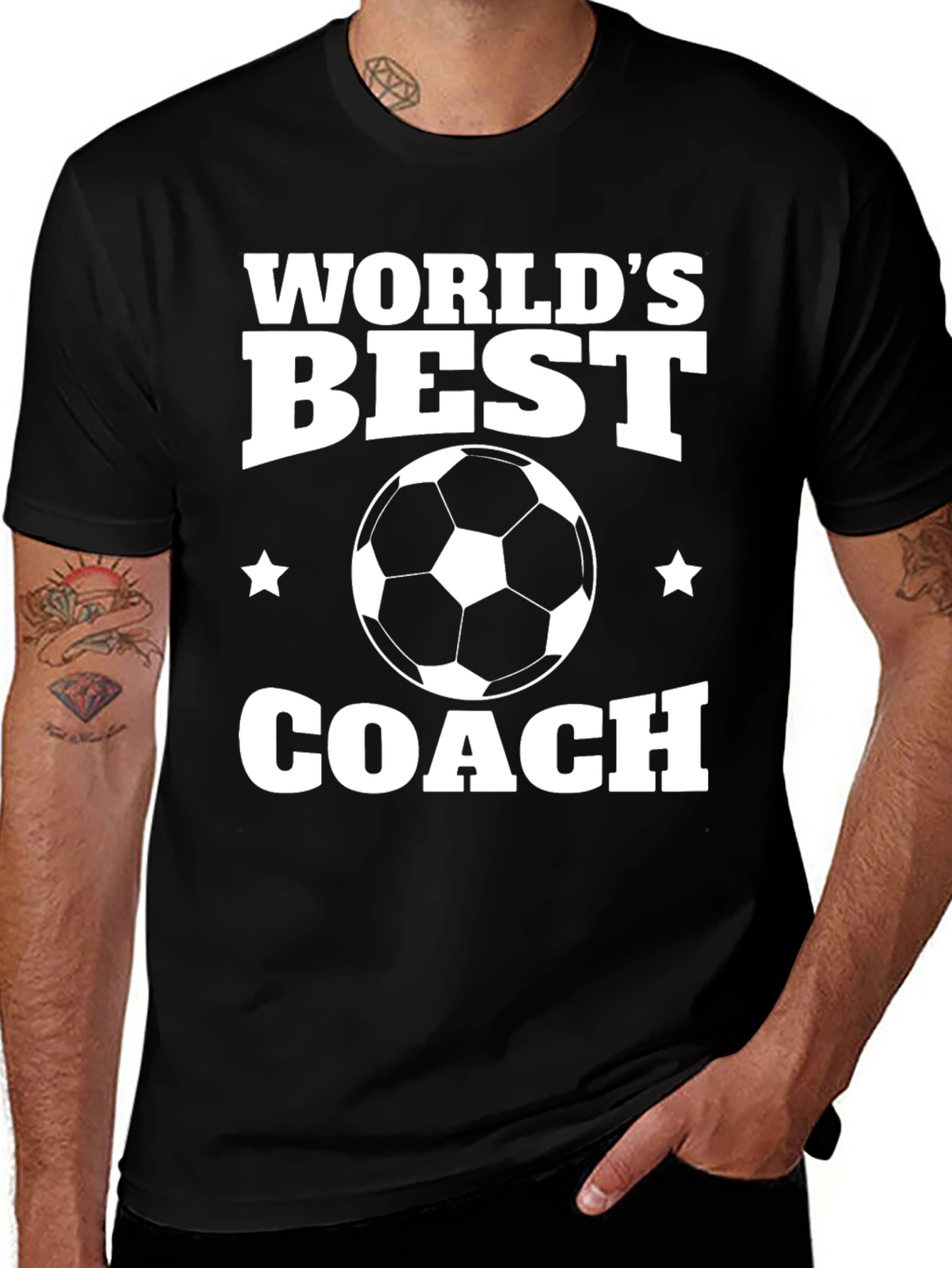 Worlds Best Soccer Coach T-Shirt - Black