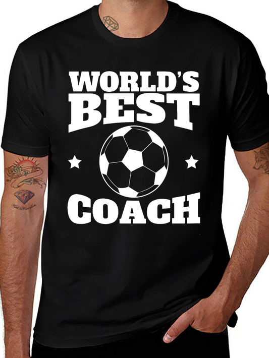 Worlds Best Soccer Coach T-Shirt - Black
