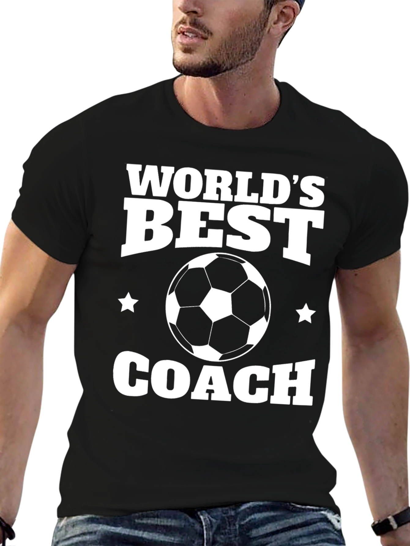 Worlds Best Soccer Coach T-Shirt - Black