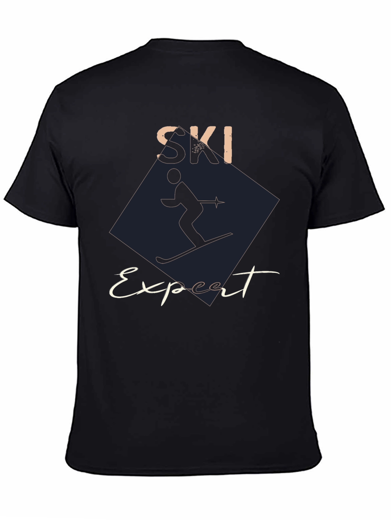 Ski Expert Graphic Tee - Black Cotton T-Shirt