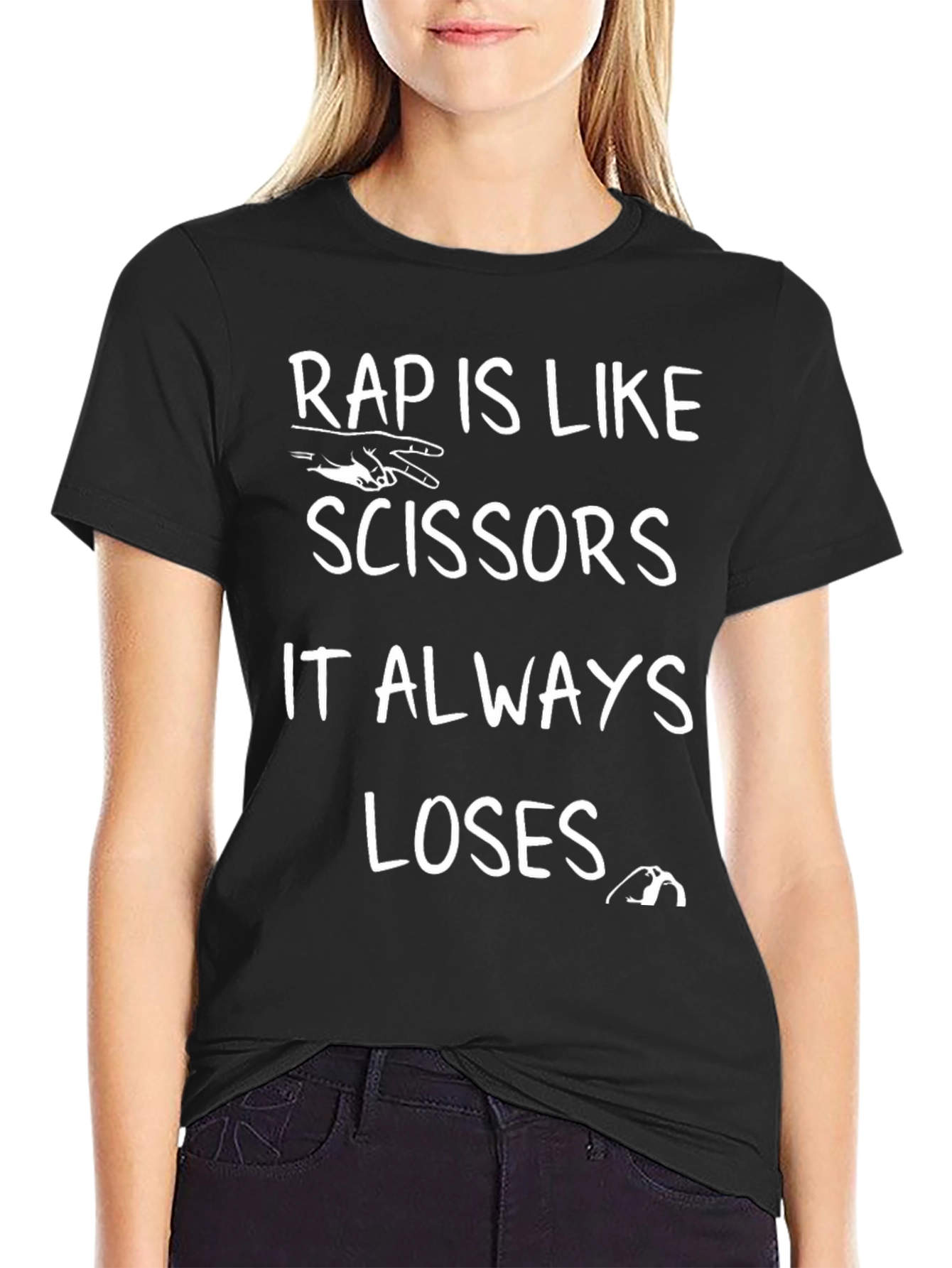 Rap Scissors Loses Graphic T-Shirt