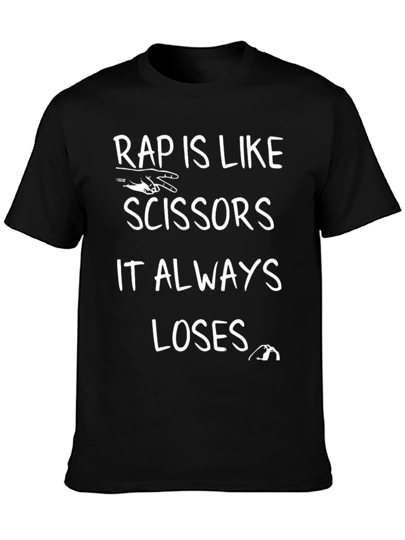 Rap Scissors Loses Graphic T-Shirt