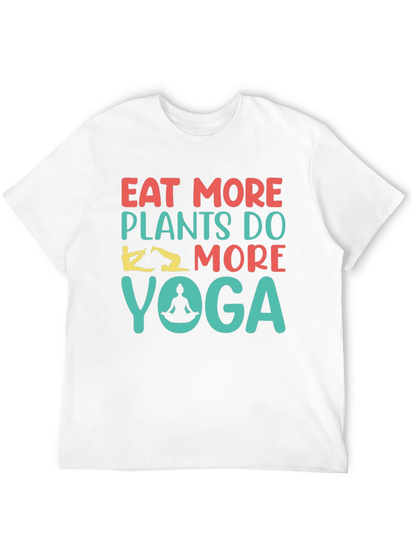Eat More Plants Yoga Black T-Shirt