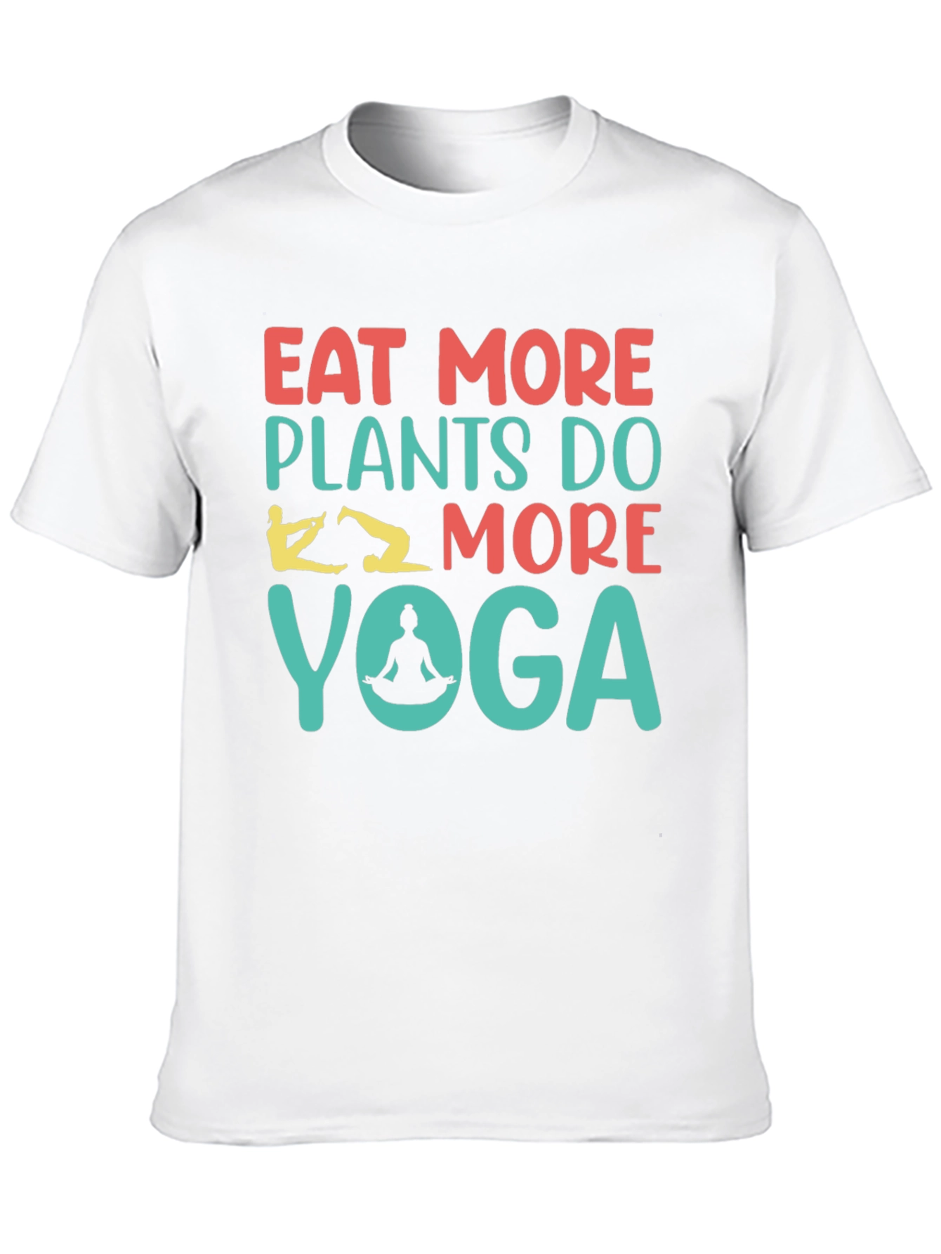 Eat More Plants Yoga Black T-Shirt
