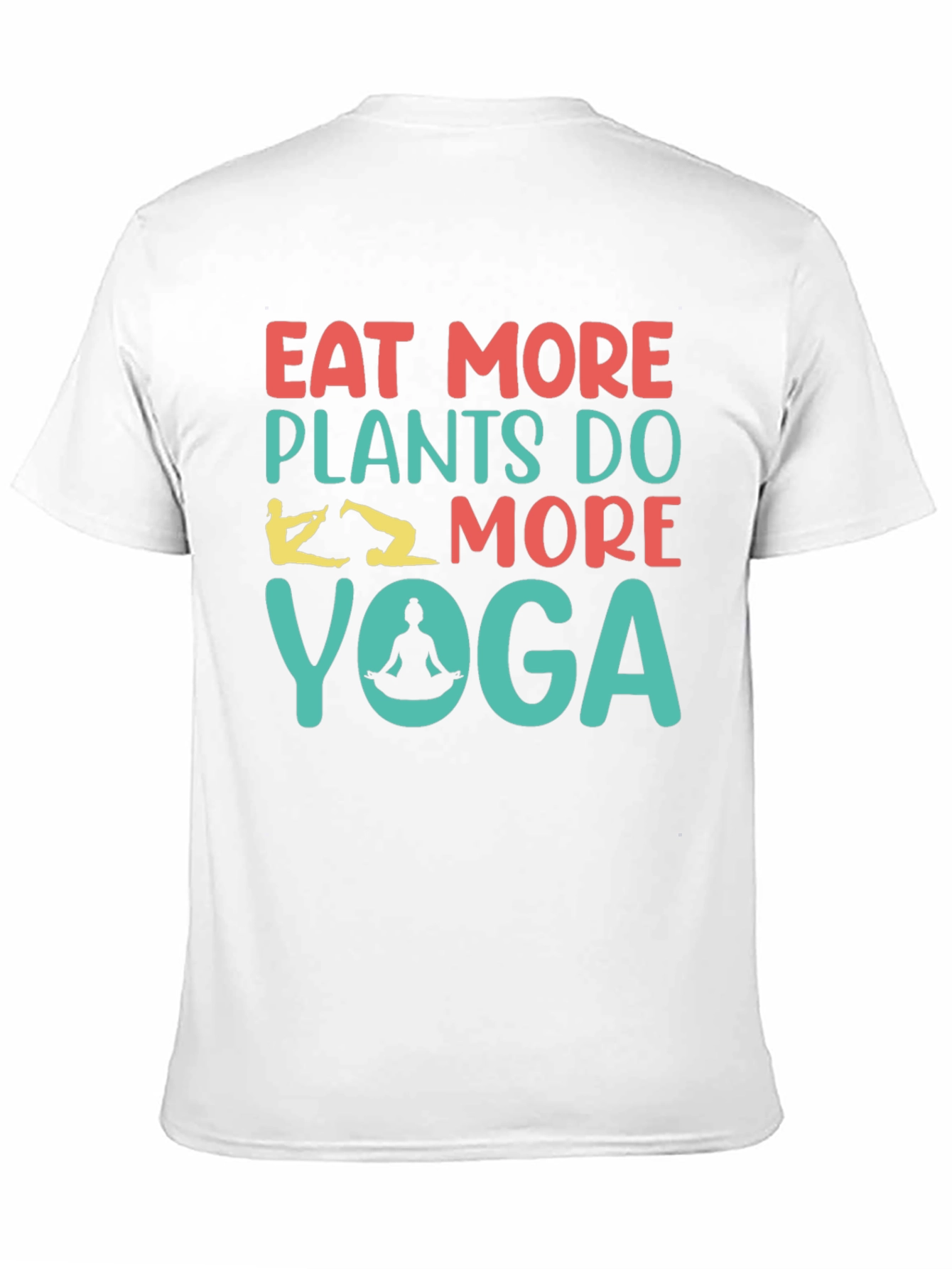 Eat More Plants Yoga Black T-Shirt