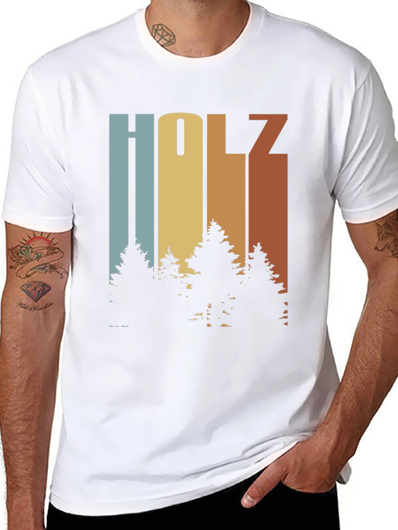 Holz Tree Graphic Tee - Retro Style