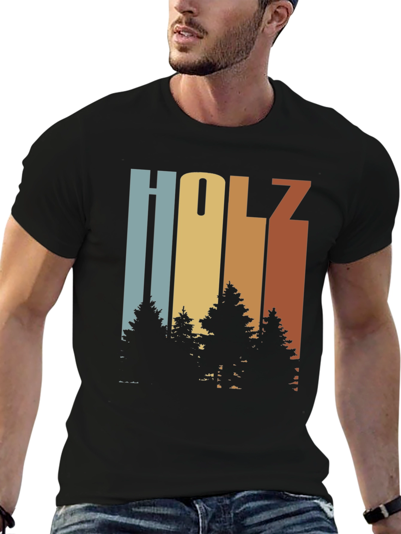 Holz Tree Graphic Tee - Retro Style
