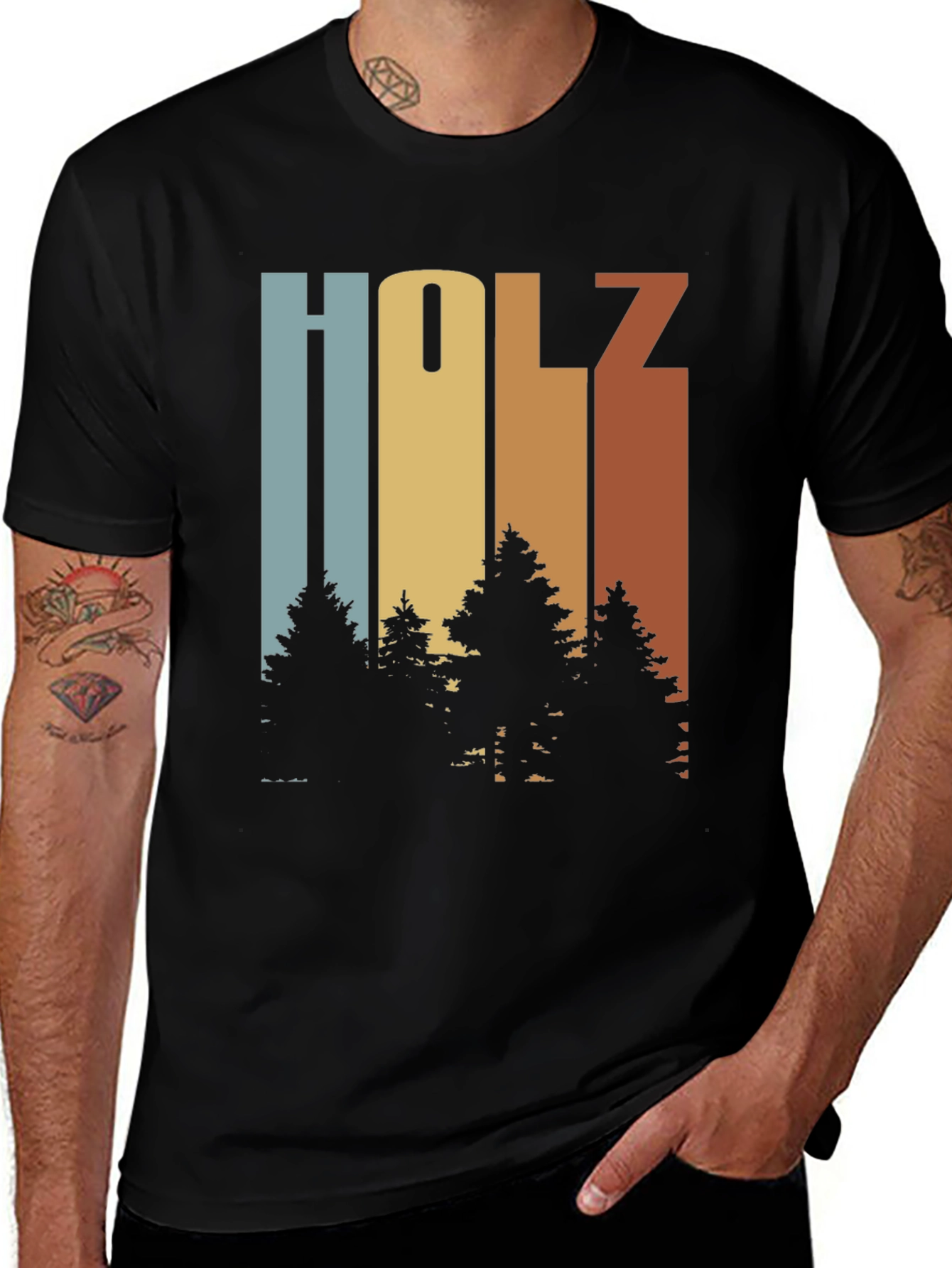 Holz Tree Graphic Tee - Retro Style