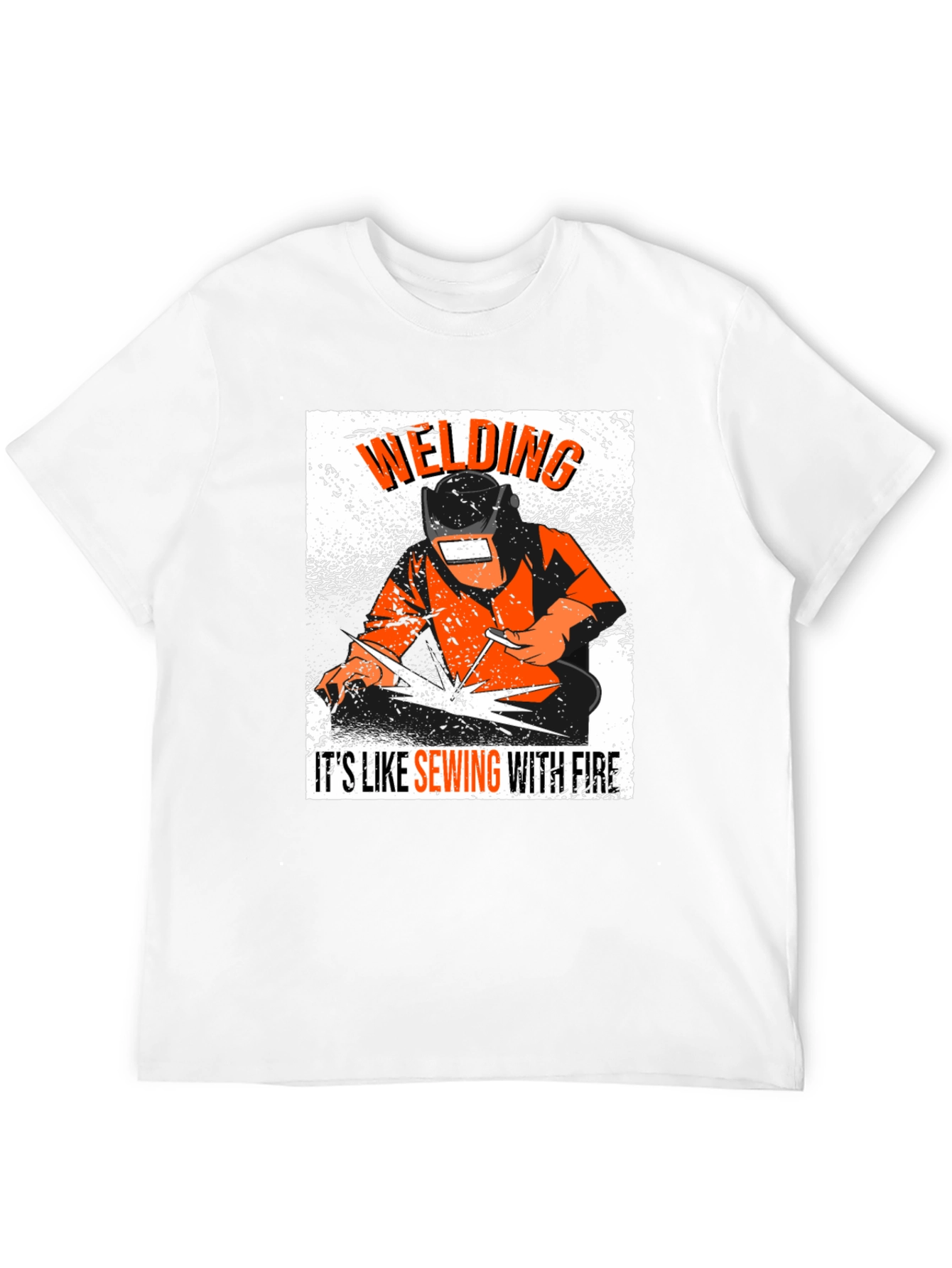 Welding Like Sewing With Fire Black T-Shirt