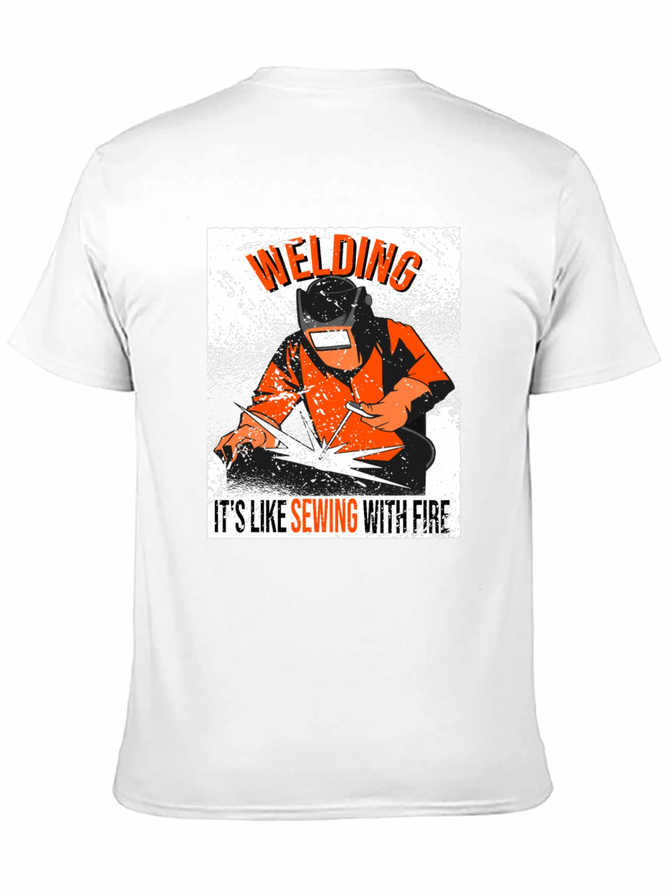 Welding Like Sewing With Fire Black T-Shirt
