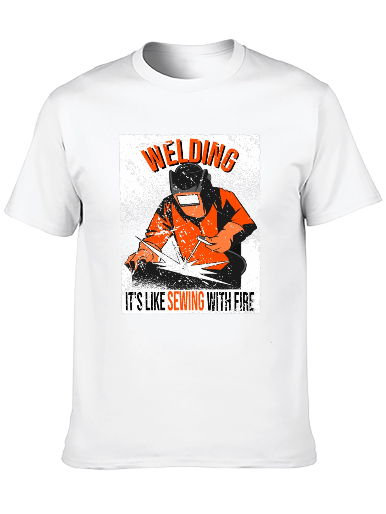 Welding Like Sewing With Fire Black T-Shirt