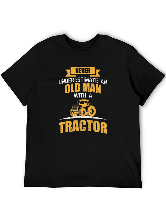 Never Underestimate an Old Man with a Tractor T-Shirt