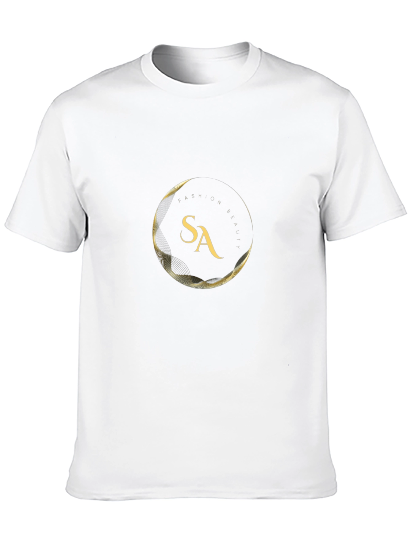 Fashion & Beauty Black T-Shirt with Gold Logo