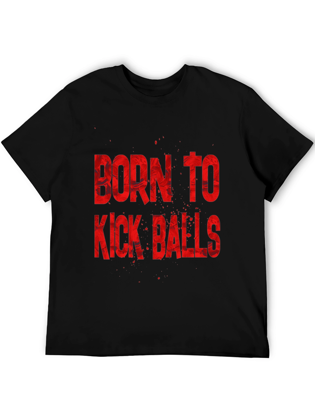 Born To Kick Balls Graphic Tee - Black