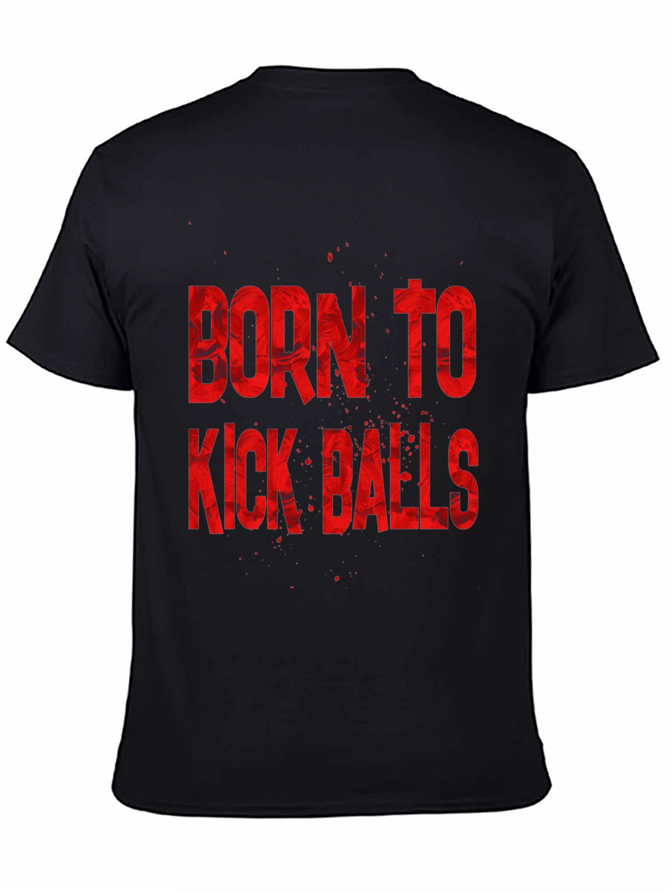 Born To Kick Balls Graphic Tee - Black
