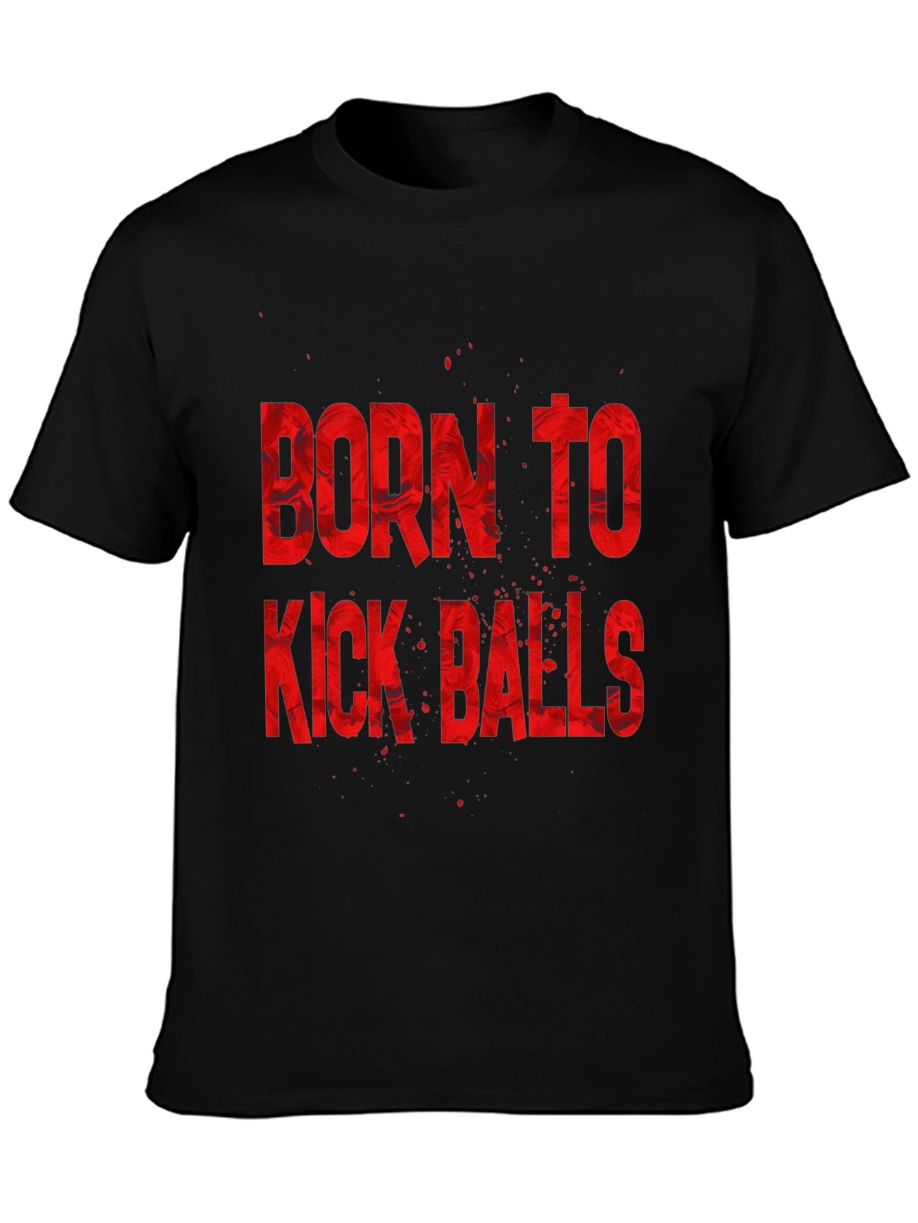 Born To Kick Balls Graphic Tee - Black