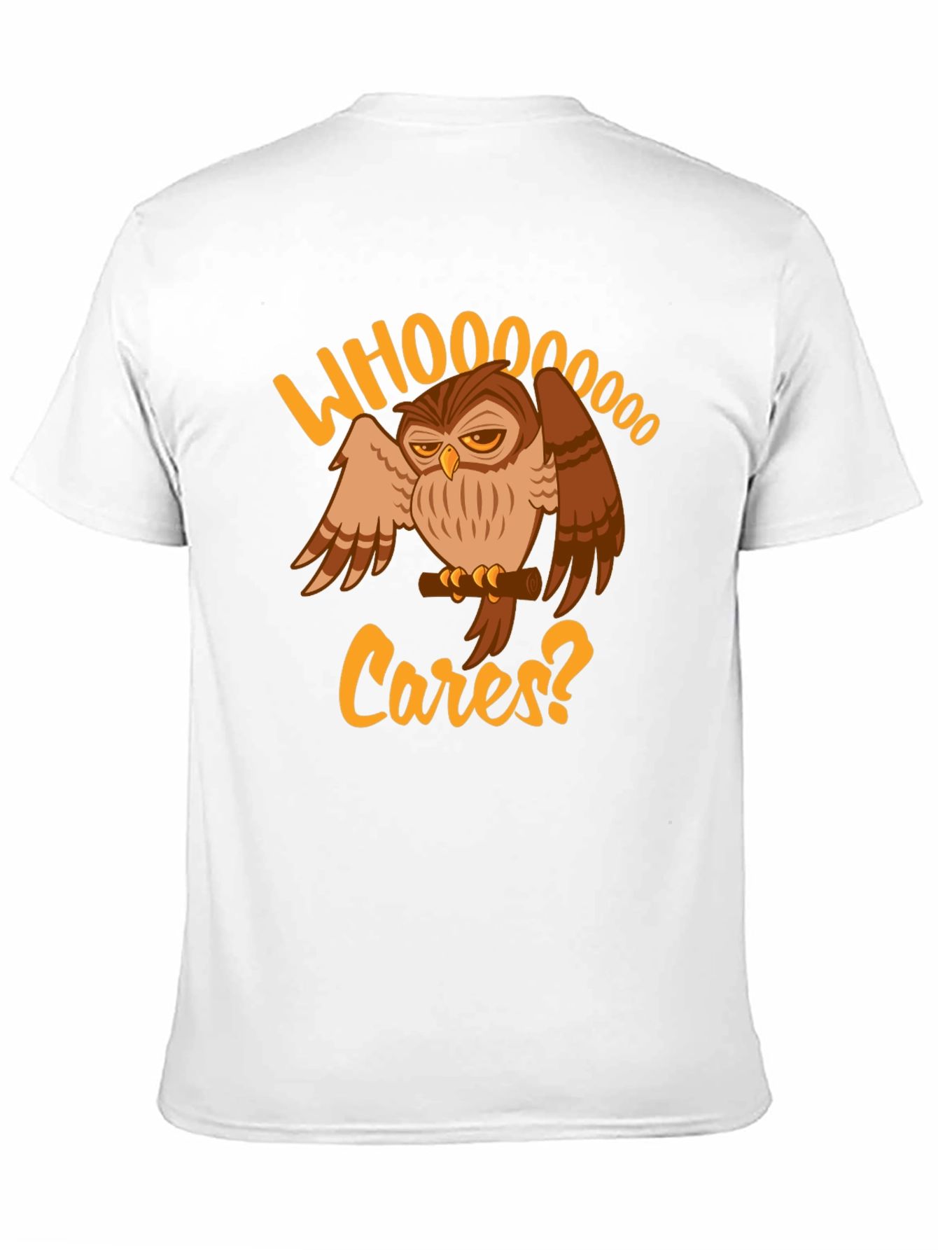 Whoooo Cares? Owl Graphic T-Shirt - Black