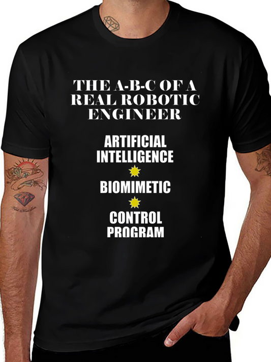 Robotic Engineer ABC T-Shirt: Artificial Intelligence Biomimetic Control