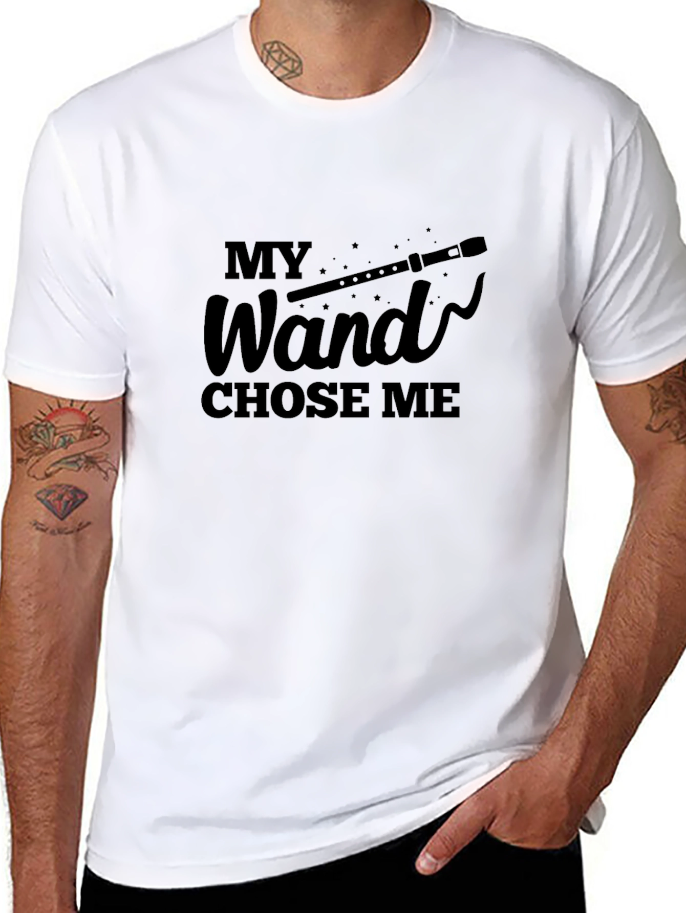 My Wand Chose Me Black T-Shirt