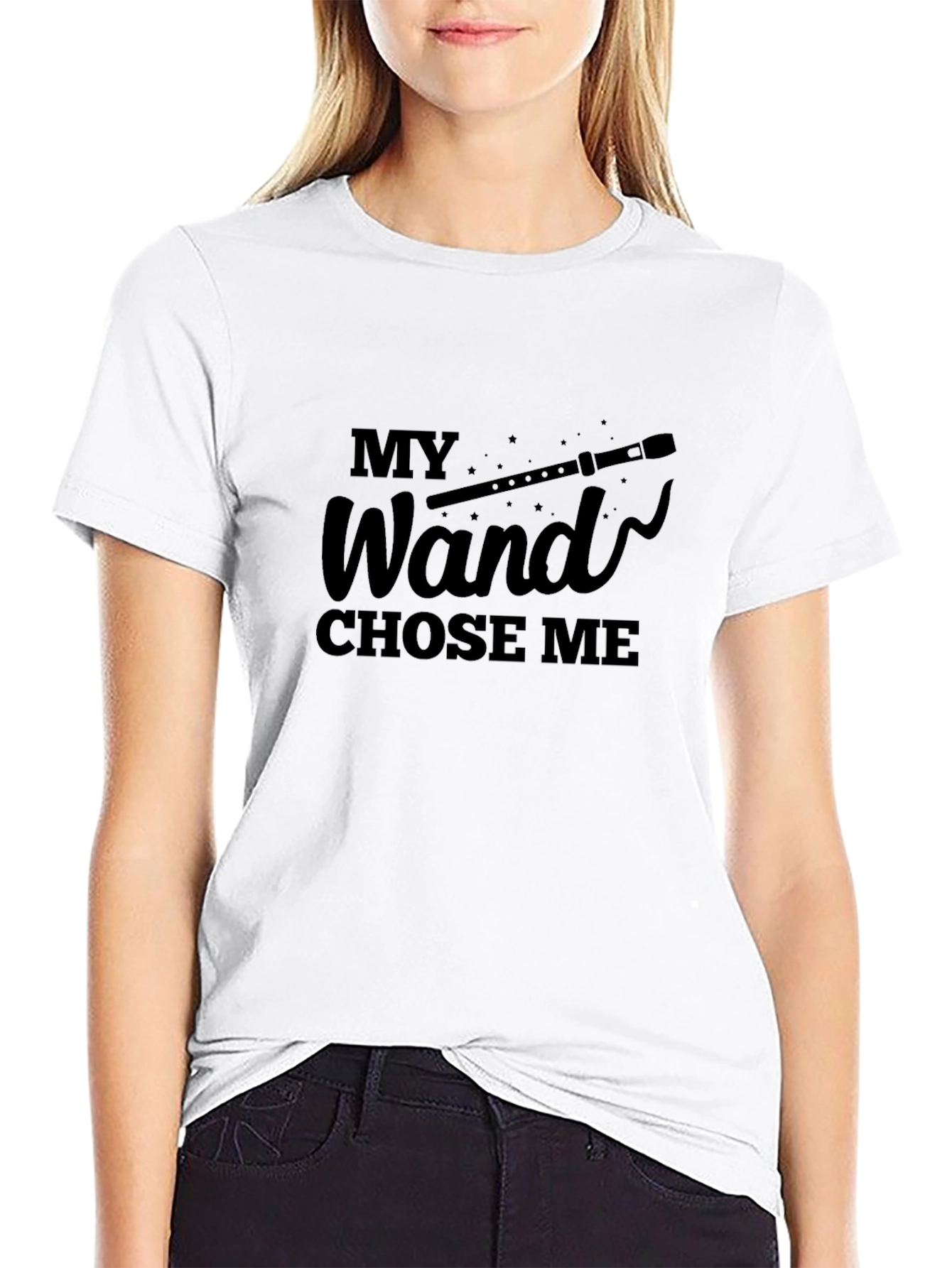 My Wand Chose Me Black T-Shirt
