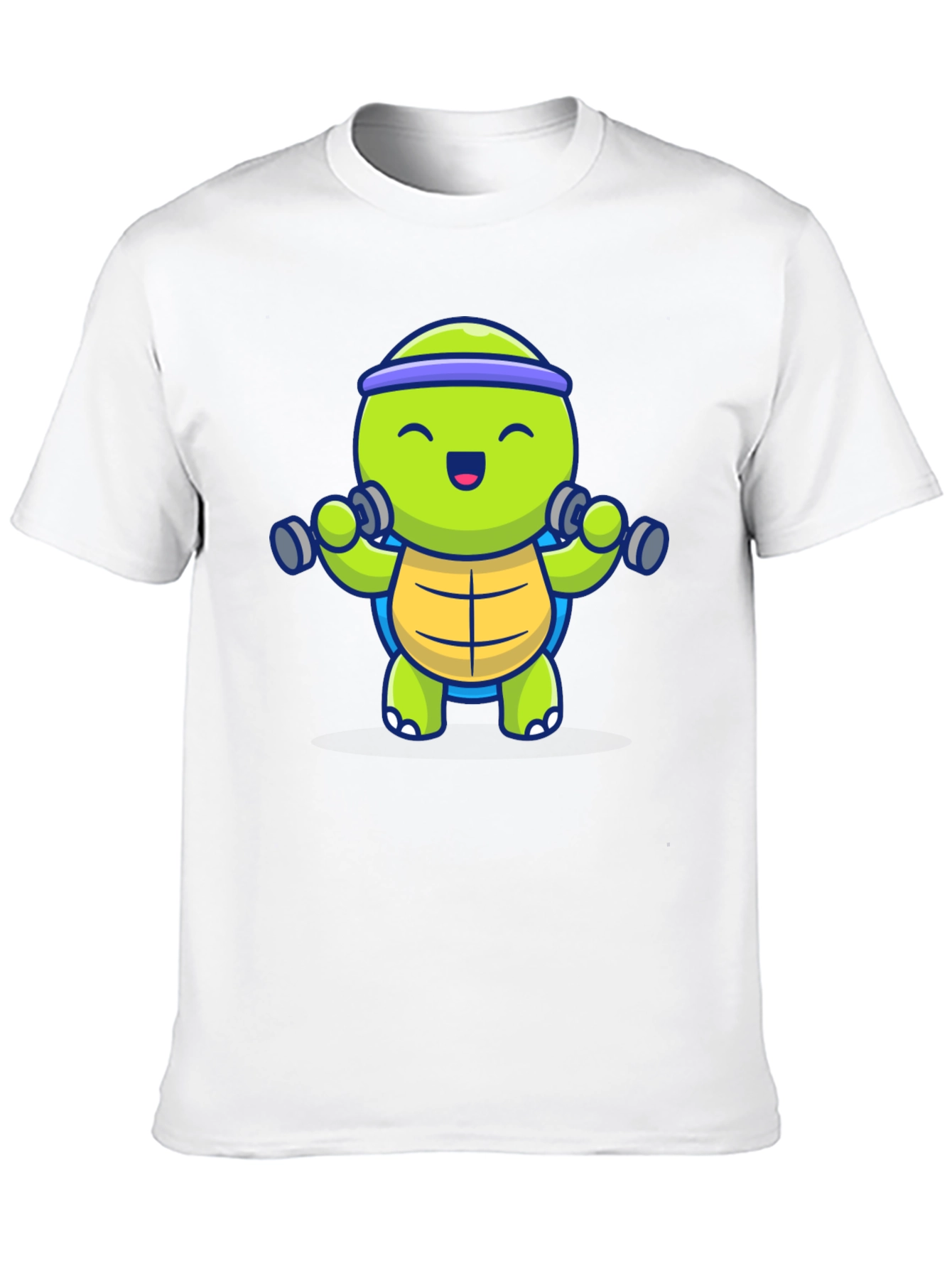Turtle Lifting Weights Graphic Tee - Black