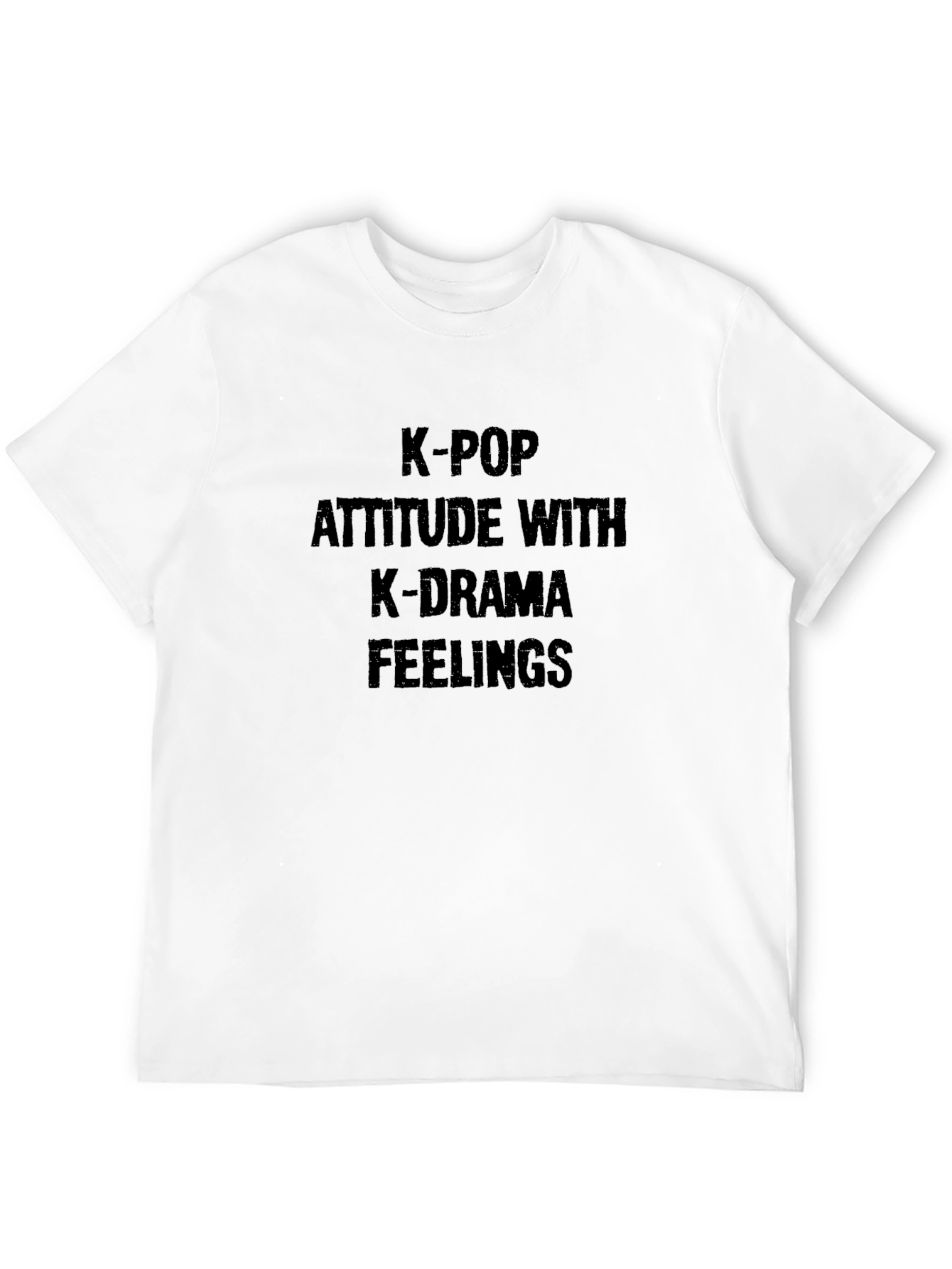 K-Pop Attitude K-Drama Feelings Black T-Shirt
