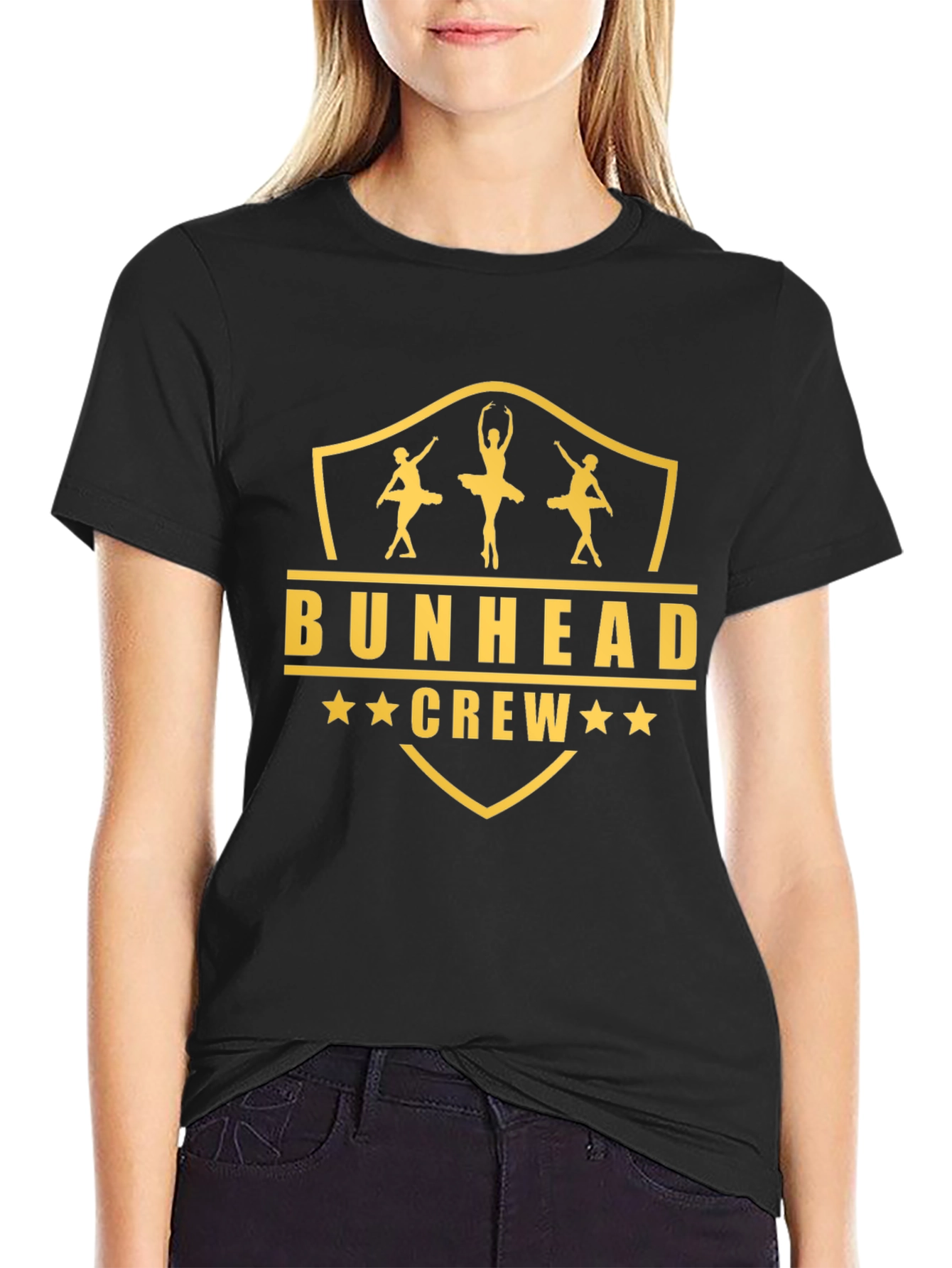Bunhead Crew Black T-Shirt - Dance Lovers Tee