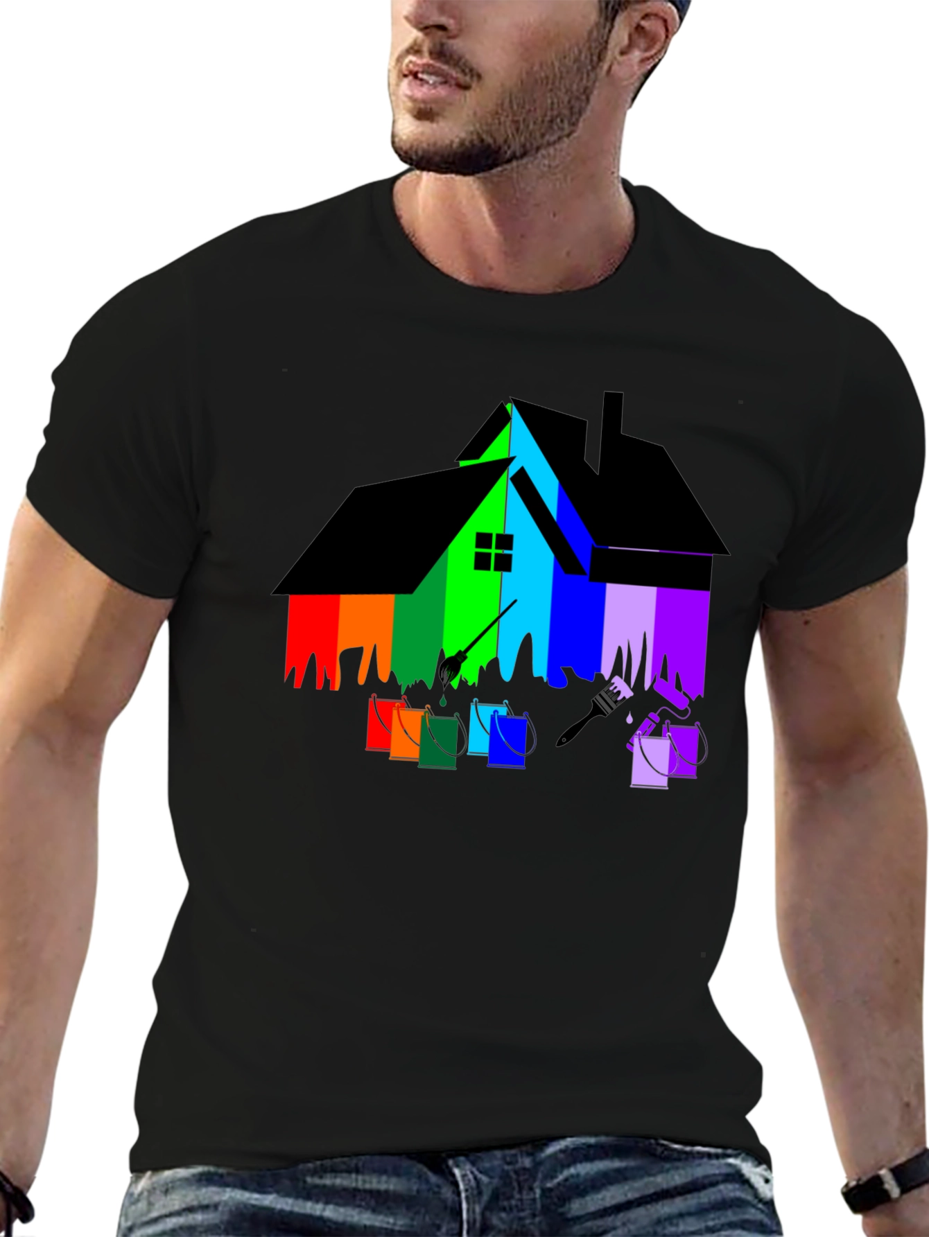 Colorful House Painting T-Shirt