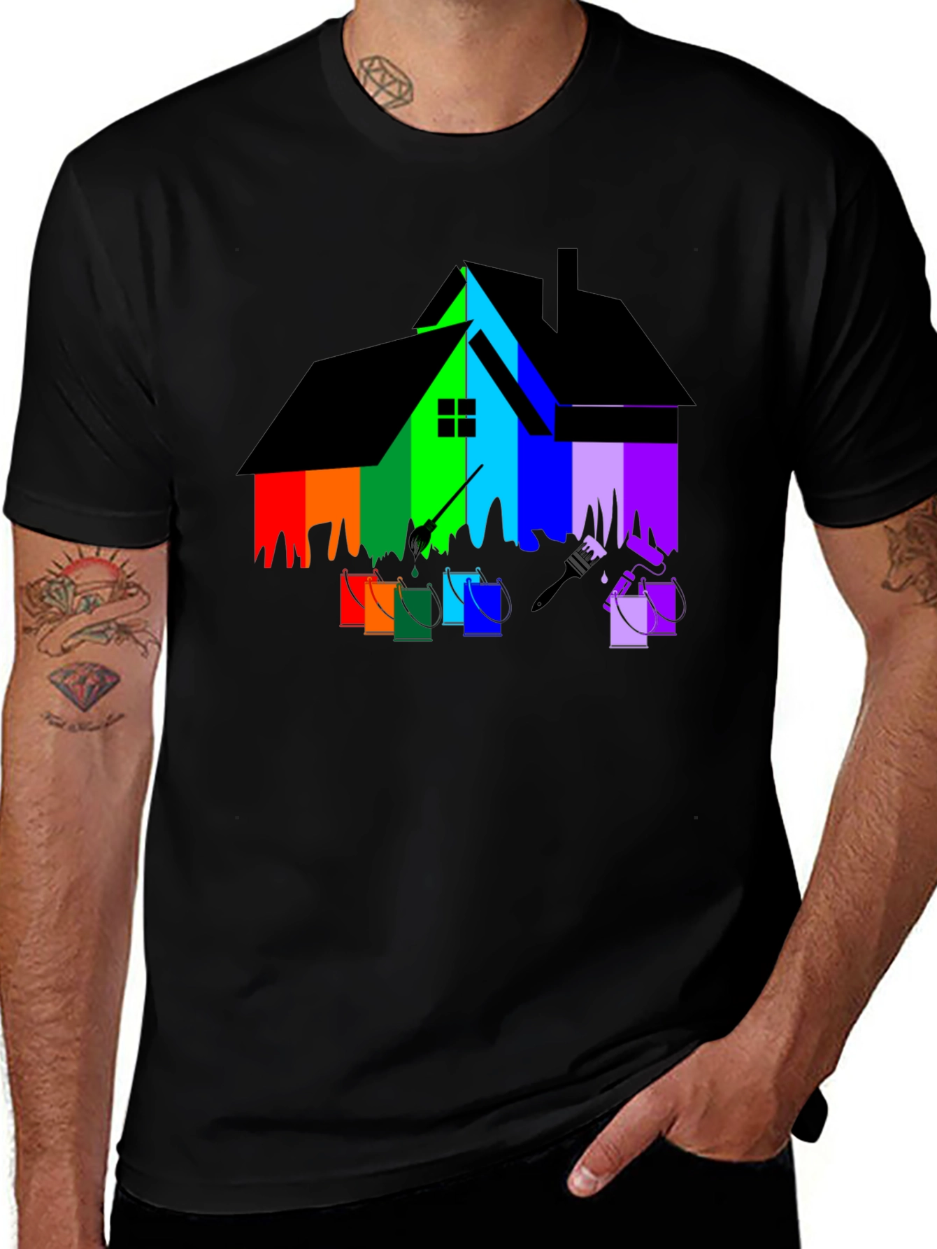 Colorful House Painting T-Shirt