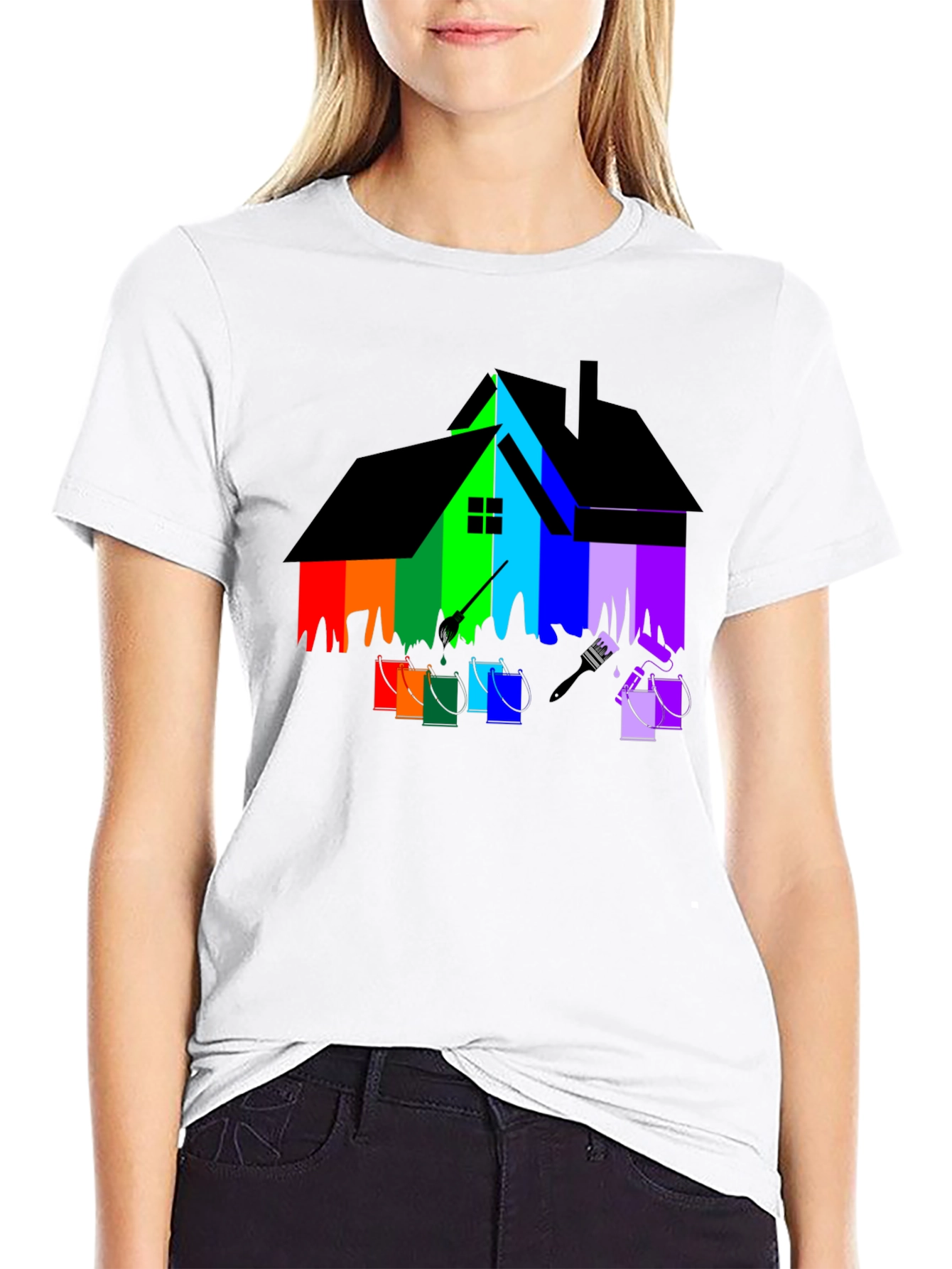 Colorful House Painting T-Shirt