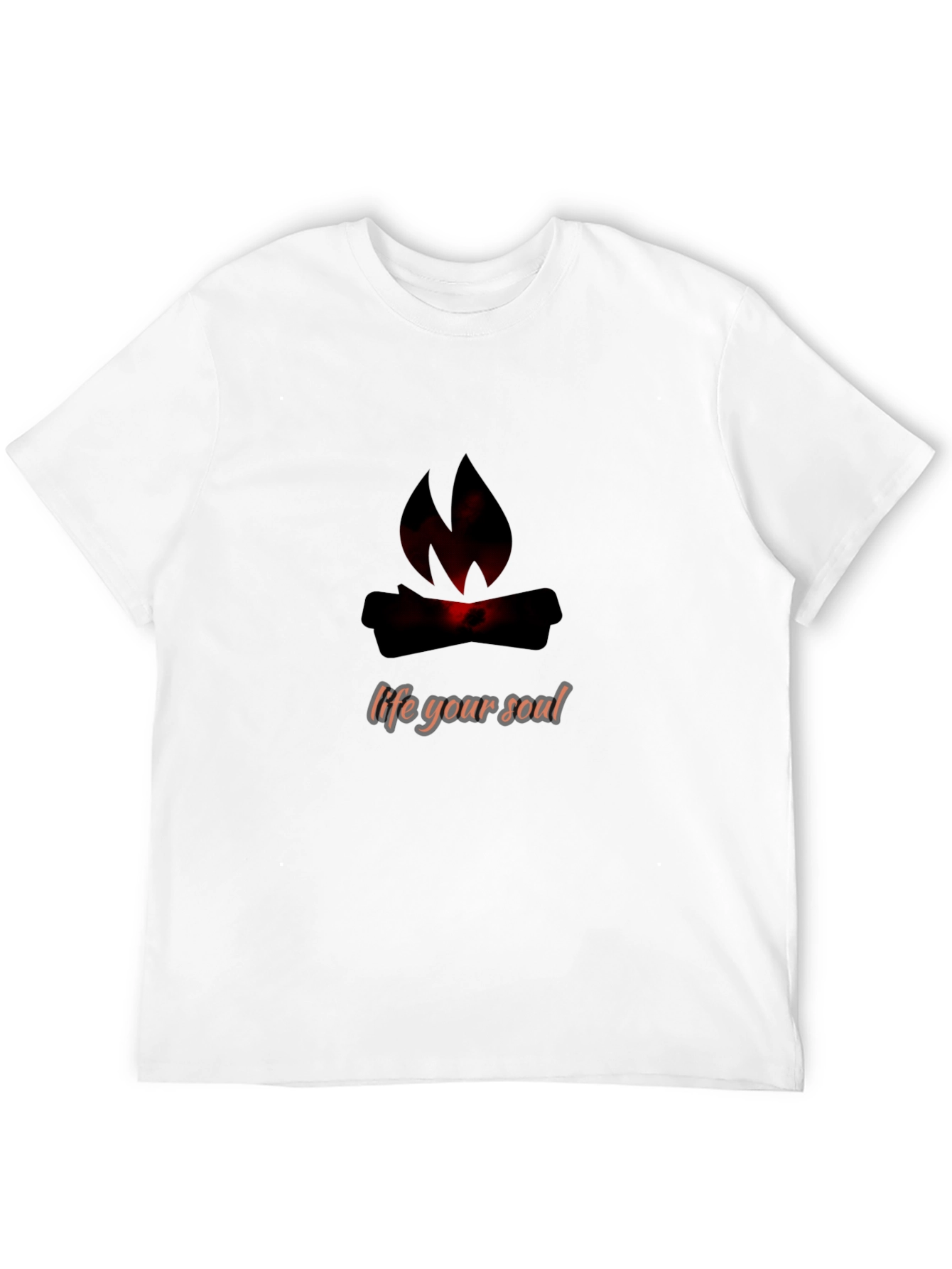 Soulful Fire Graphic Tee - Black Cotton