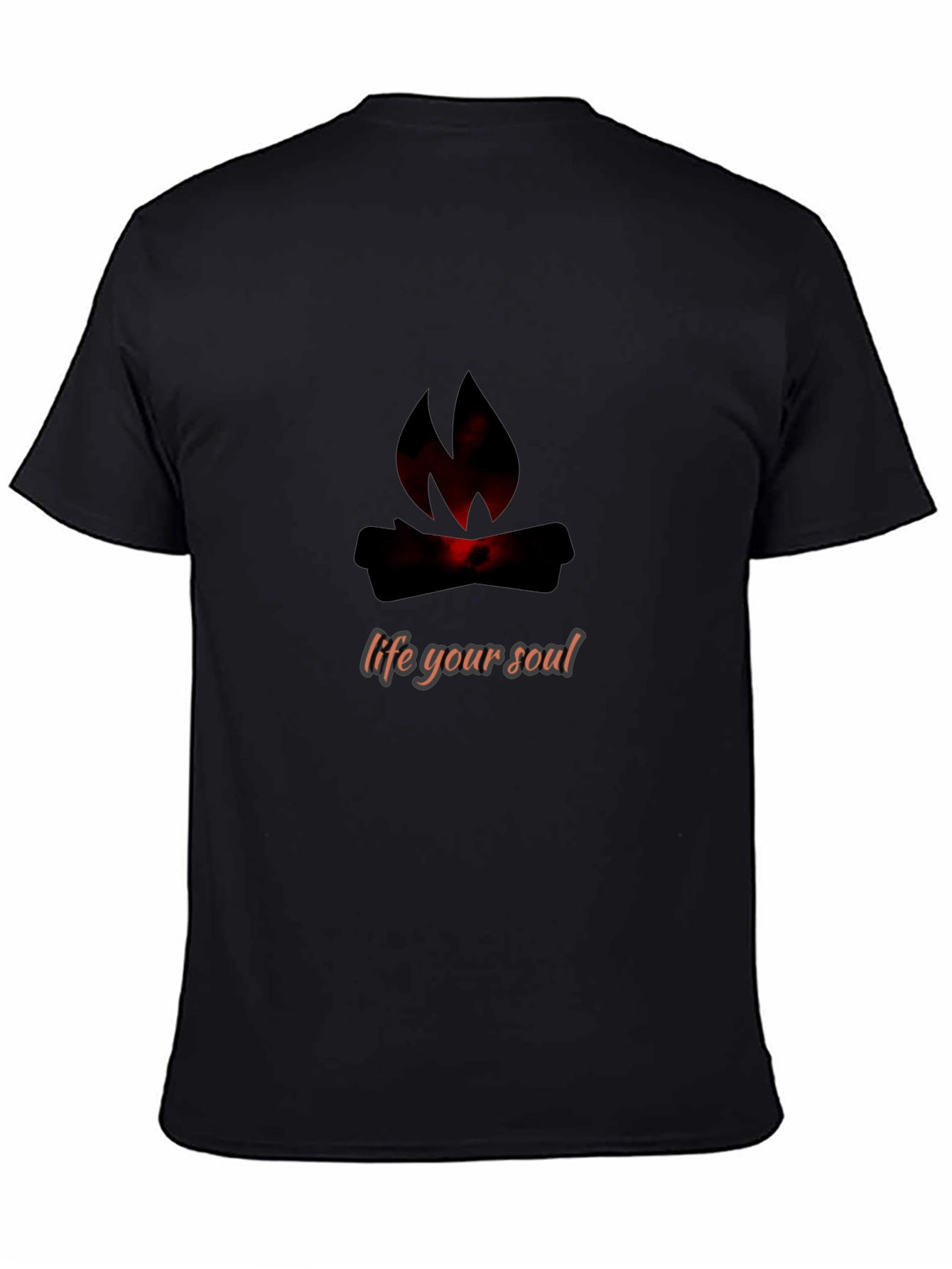 Soulful Fire Graphic Tee - Black Cotton