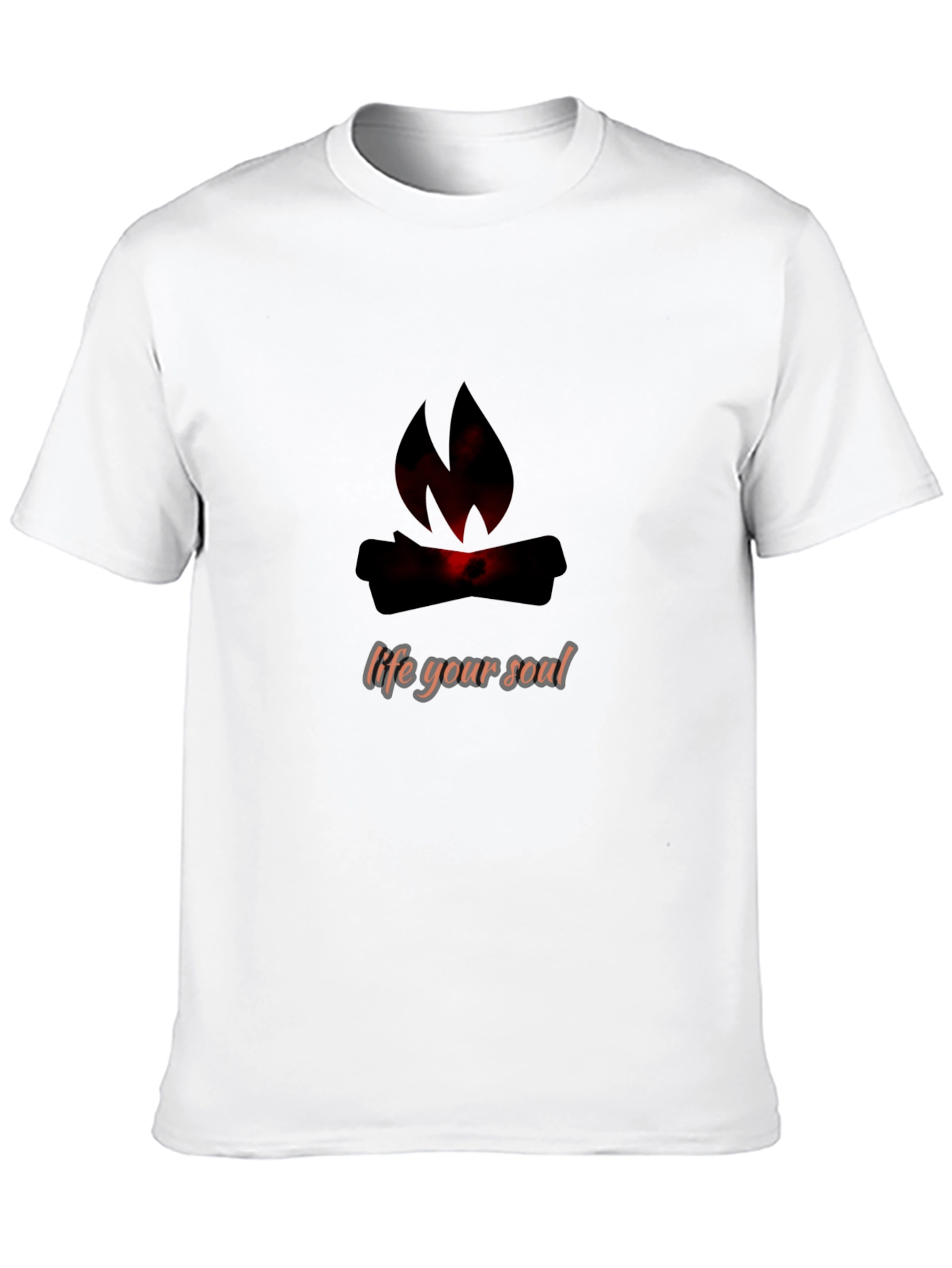 Soulful Fire Graphic Tee - Black Cotton