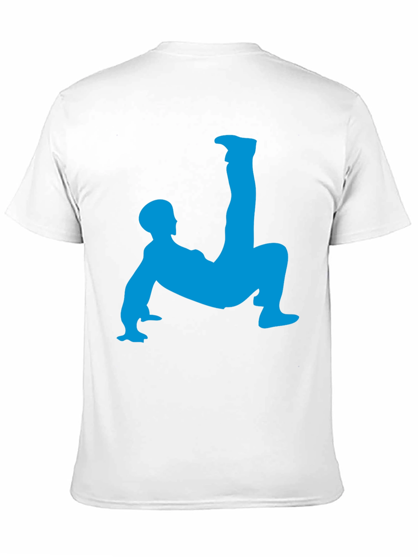 Unique Black T-Shirt with Blue Acrobat Design