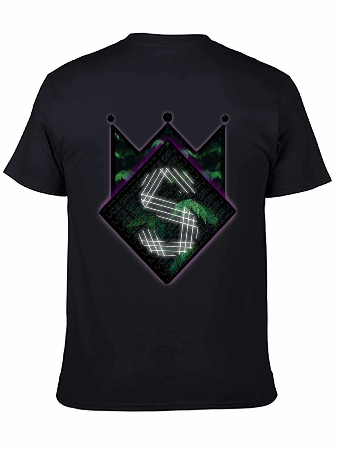 Sauce Crown Graphic Tee - Black Cotton Blend