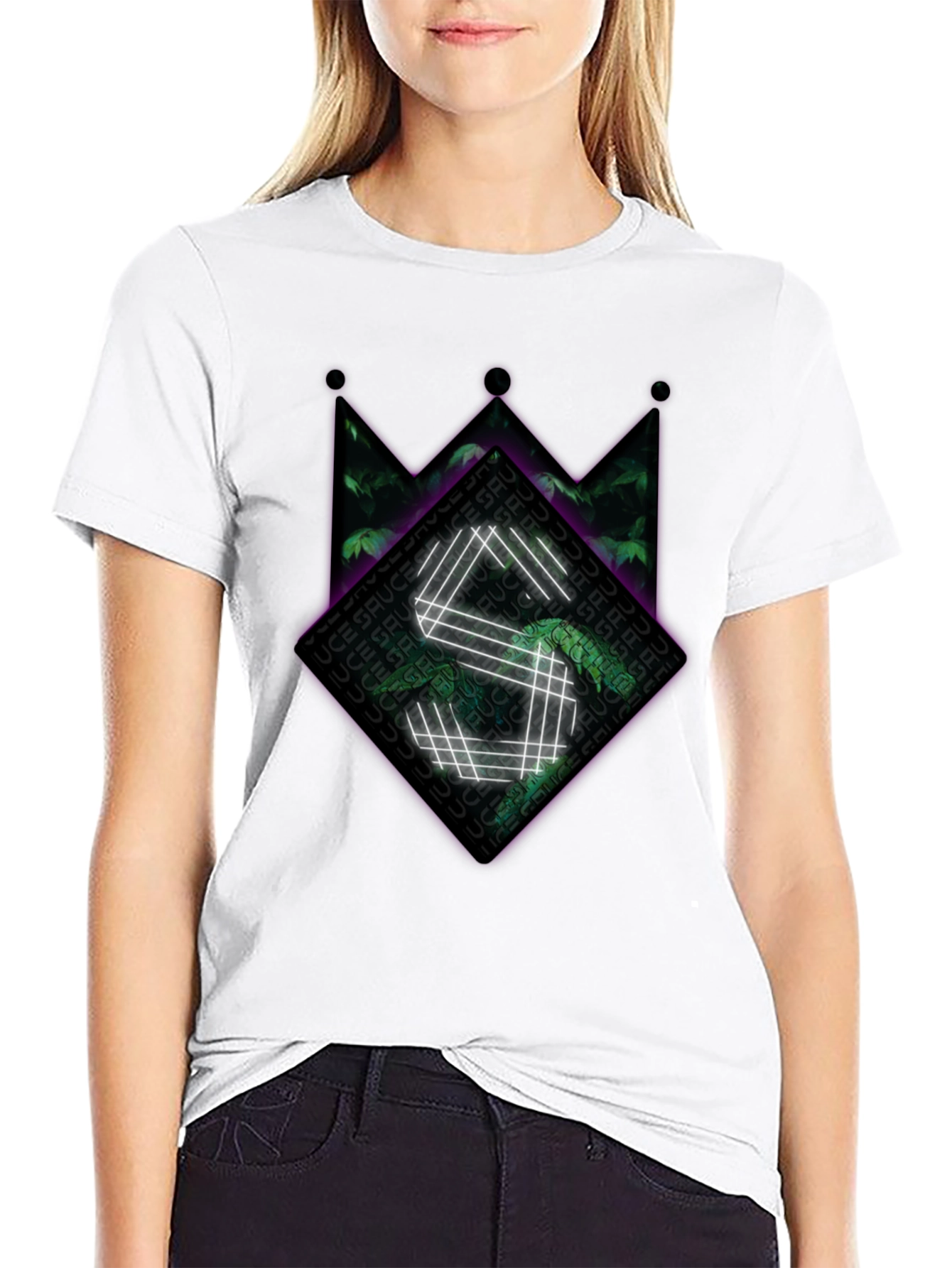 Sauce Crown Graphic Tee - Black Cotton Blend