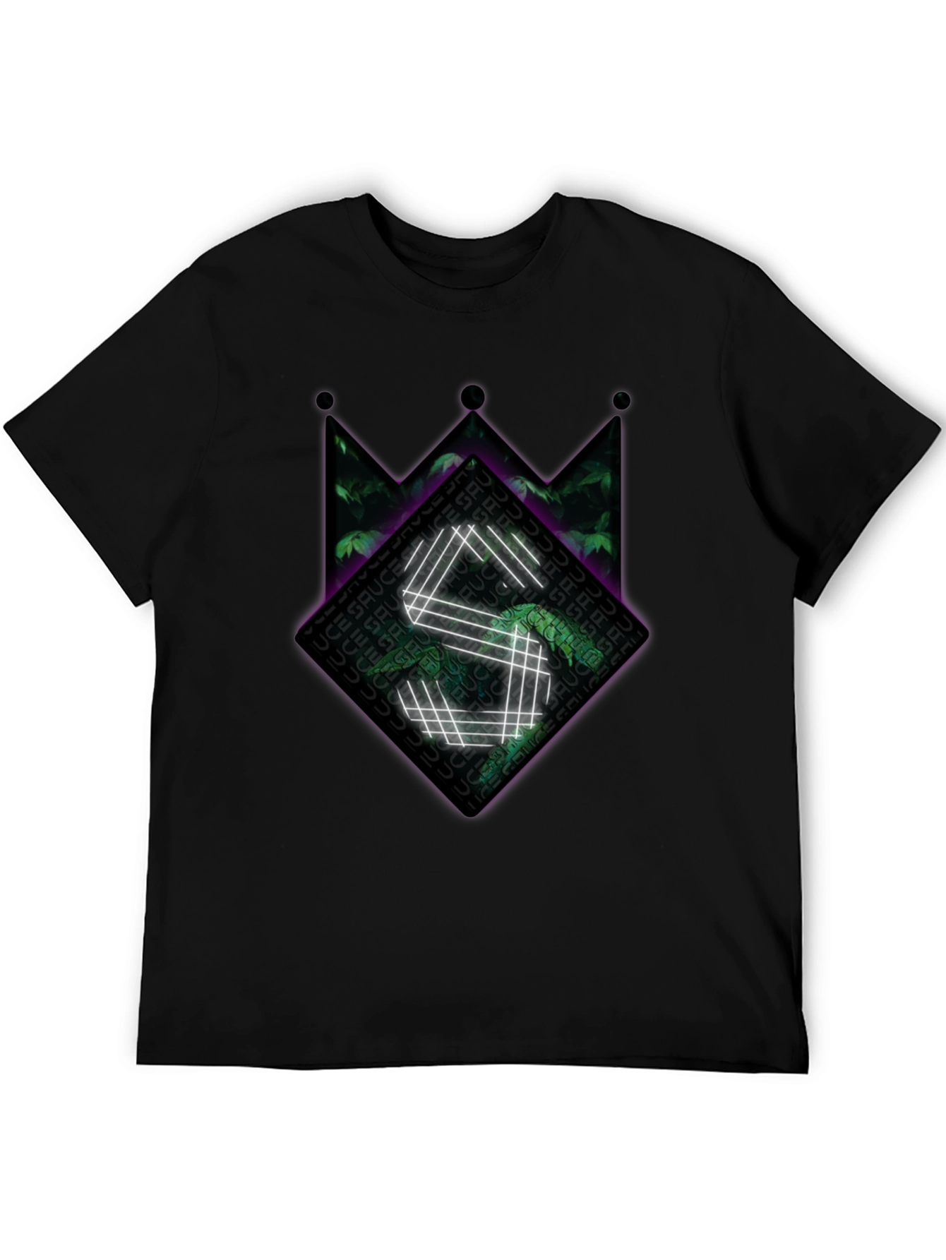 Sauce Crown Graphic Tee - Black Cotton Blend