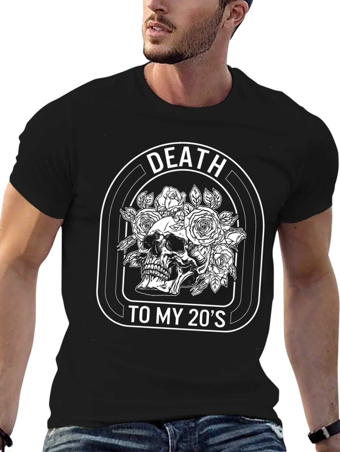 Death To My 20s Skull Rose Graphic Tee
