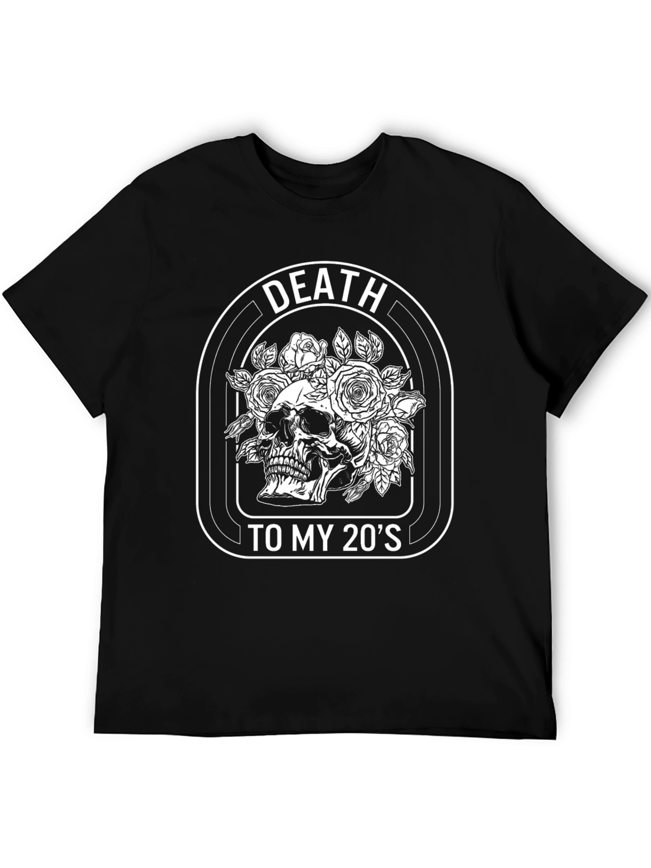 Death To My 20s Skull Rose Graphic Tee