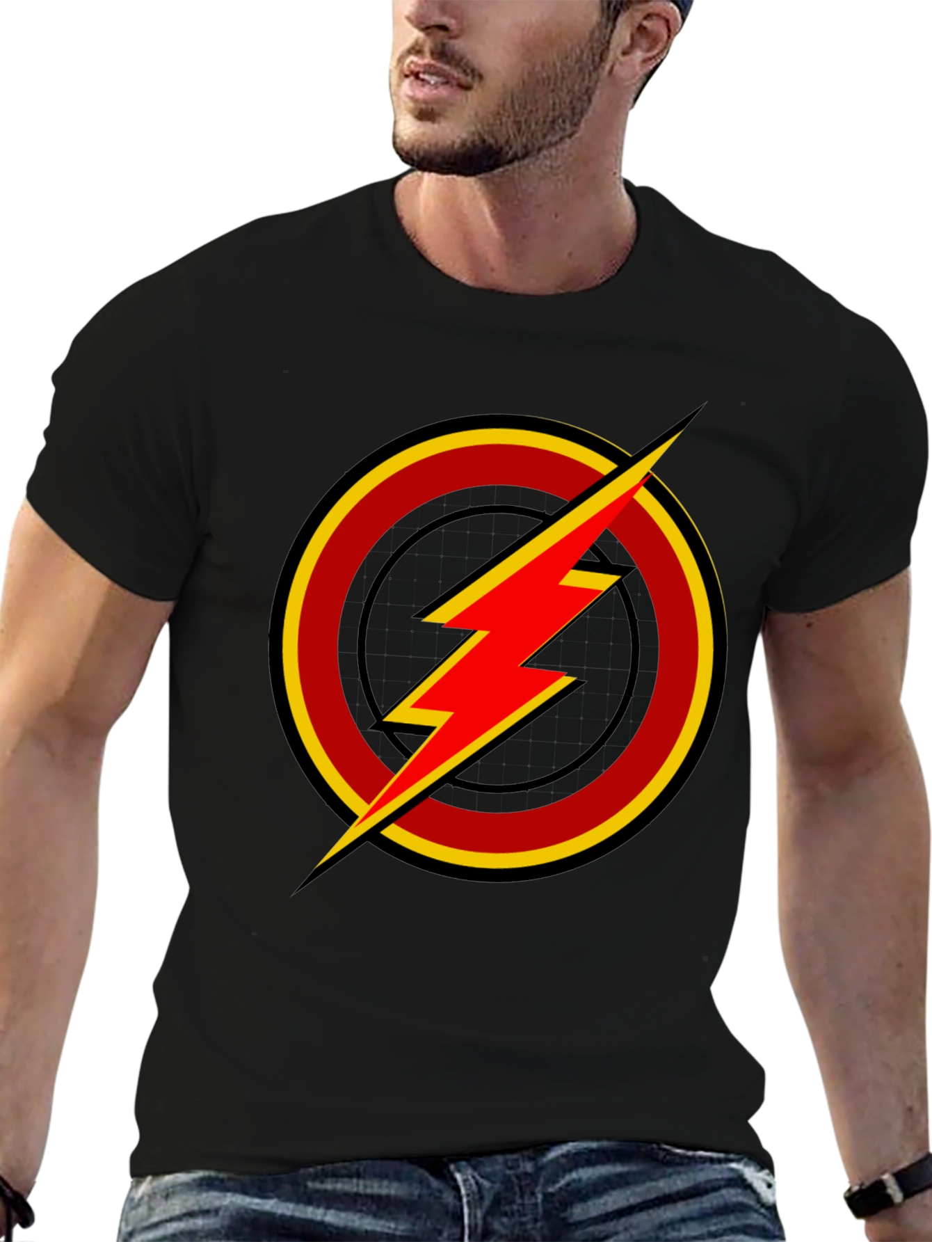 Flash Logo T-Shirt - Red and Yellow Emblem