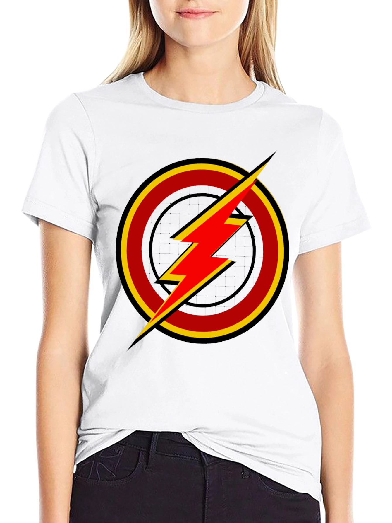 Flash Logo T-Shirt - Red and Yellow Emblem