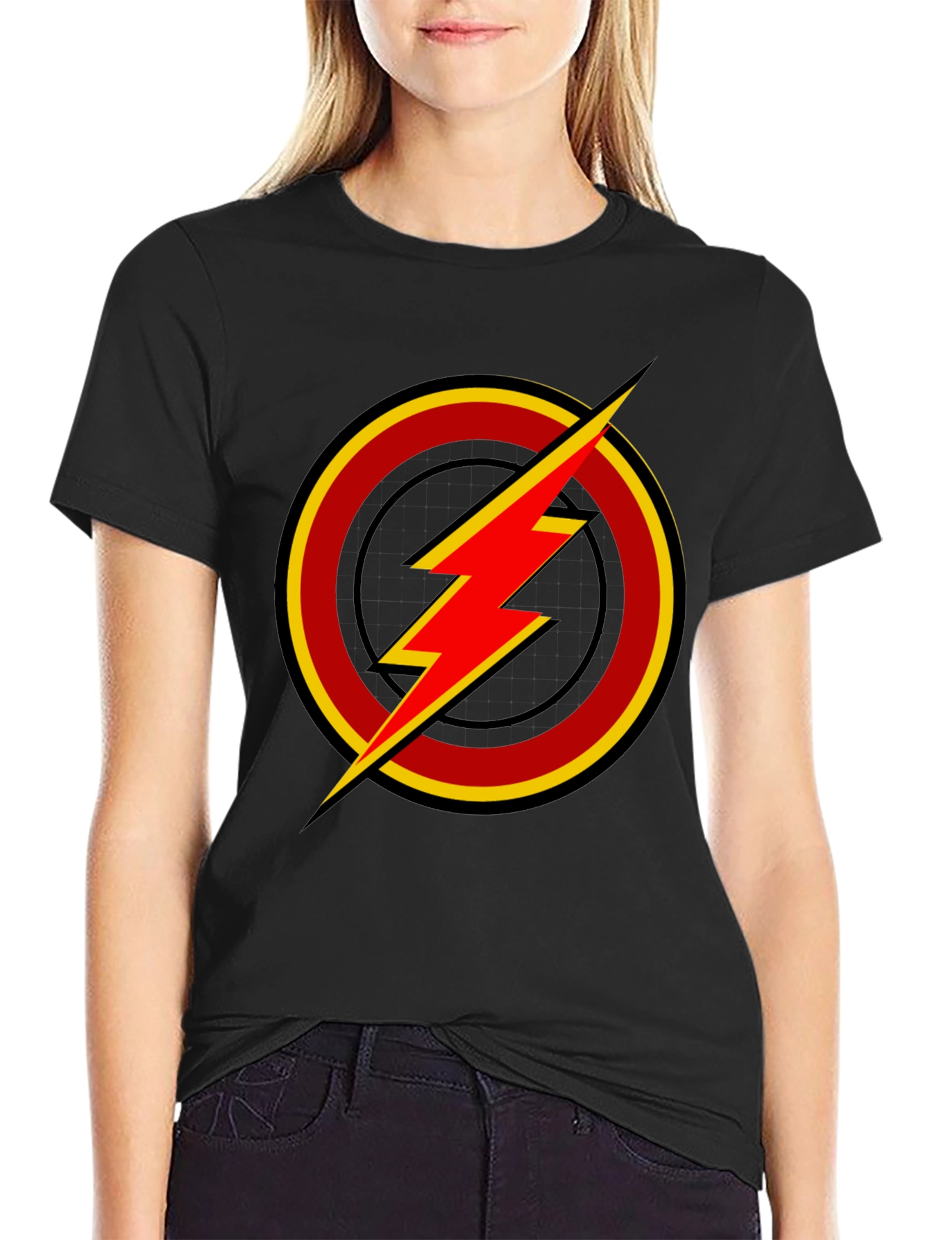 Flash Logo T-Shirt - Red and Yellow Emblem