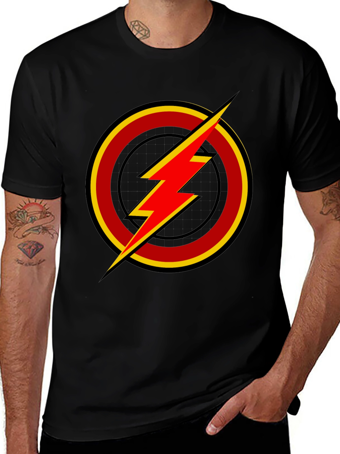 Flash Logo T-Shirt - Red and Yellow Emblem