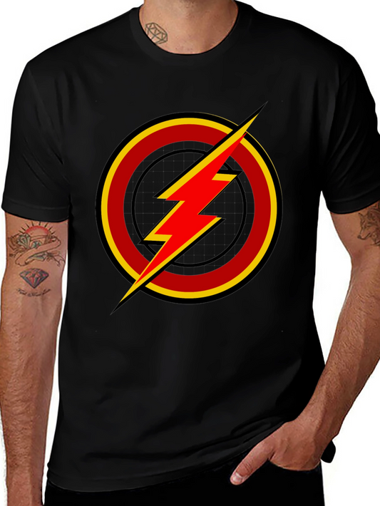 Flash Logo T-Shirt - Red and Yellow Emblem