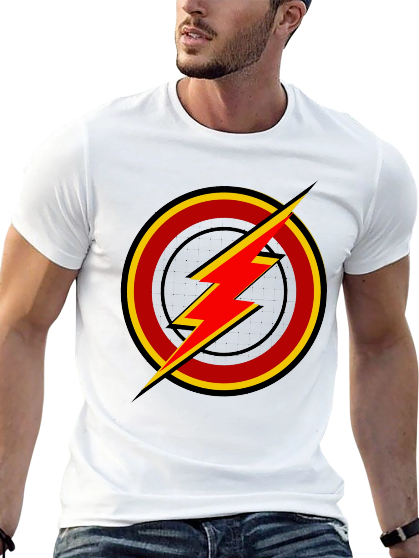 Flash Logo T-Shirt - Red and Yellow Emblem