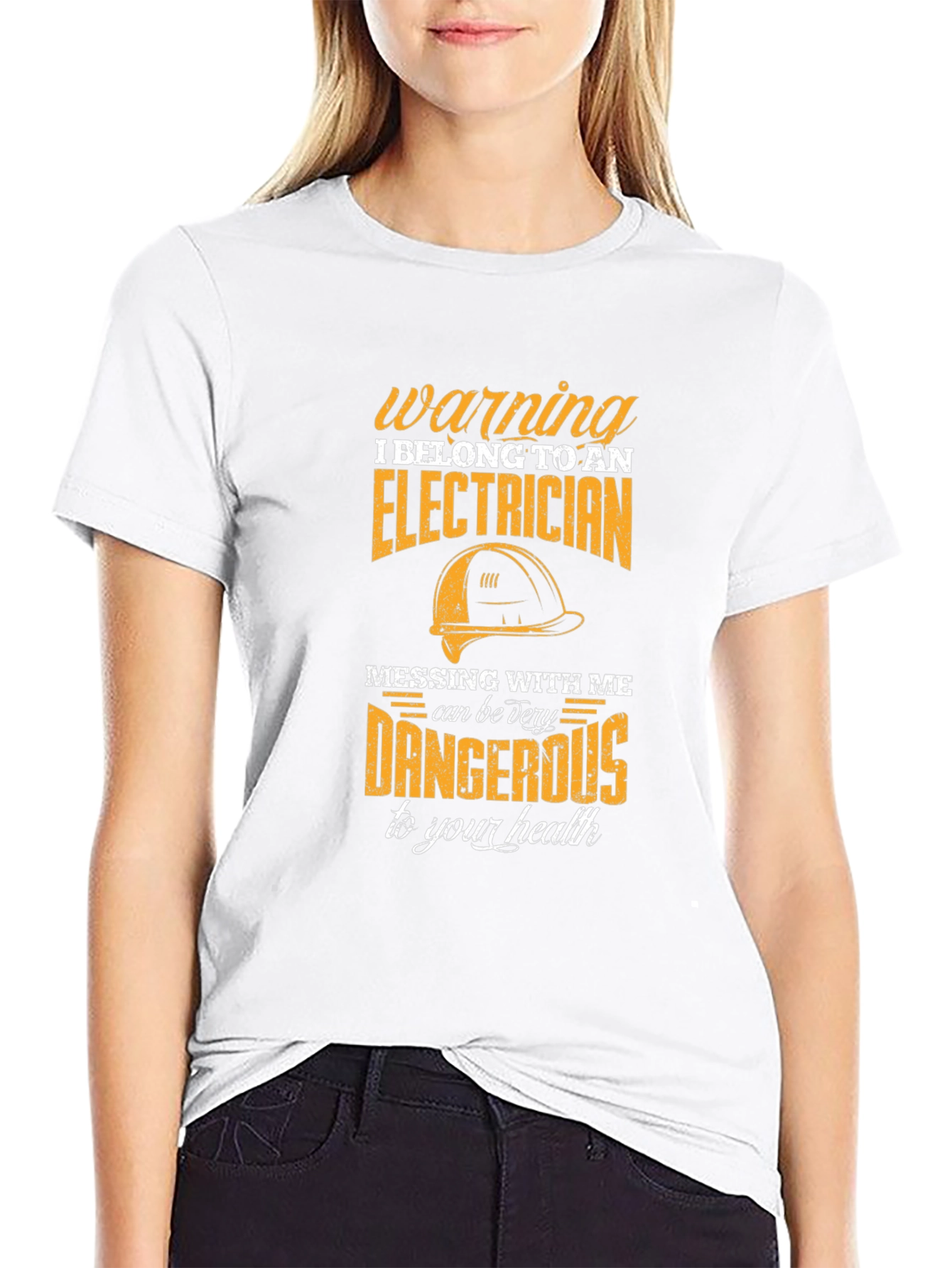 Electrician Warning T-Shirt - Funny Bold Design