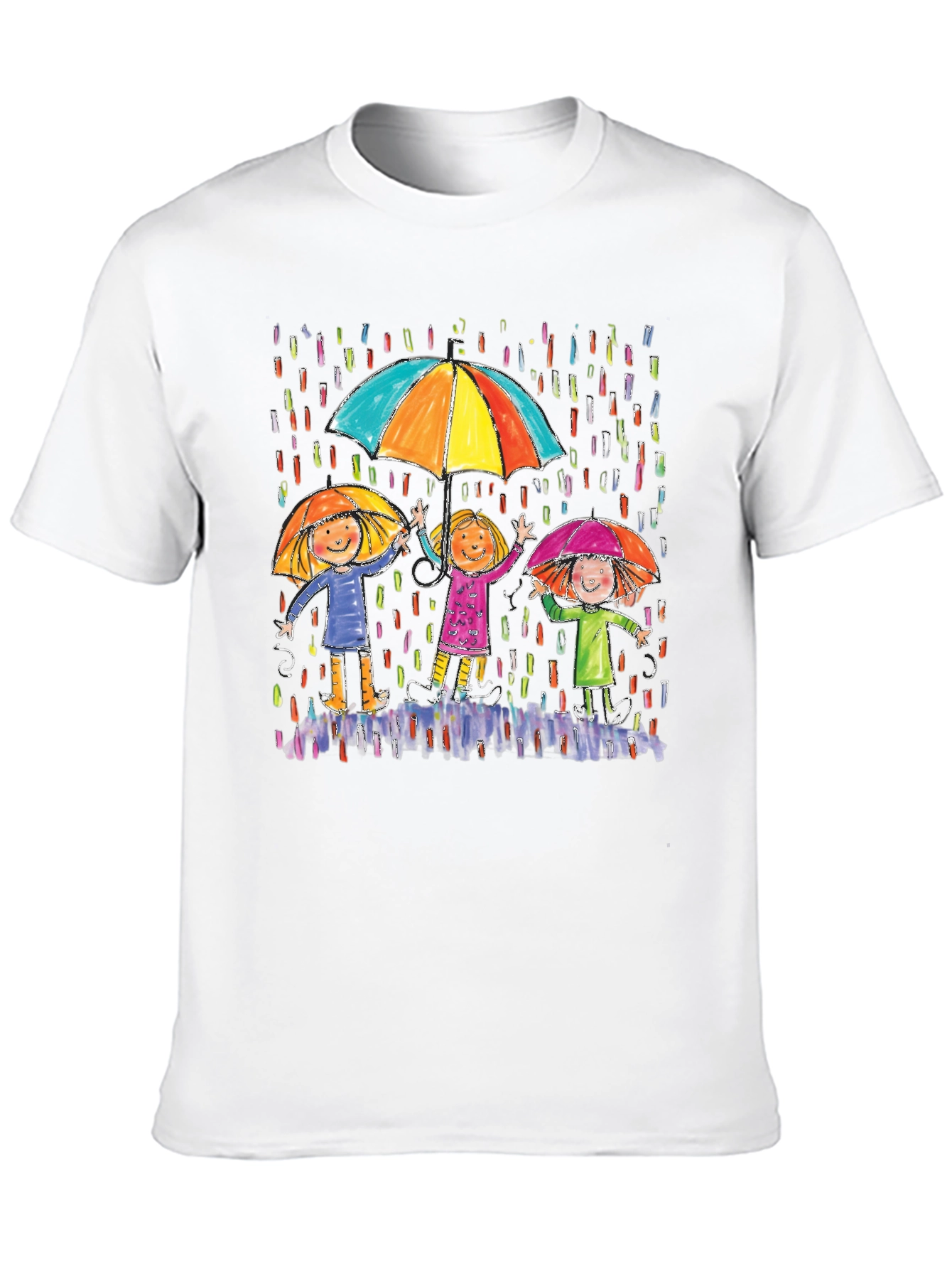 Rainy Day Kids Graphic Tee - Black