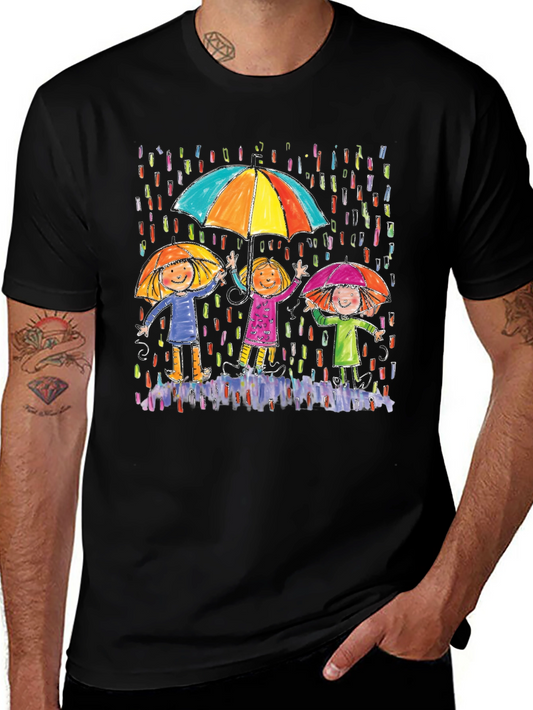 Rainy Day Kids Graphic Tee - Black
