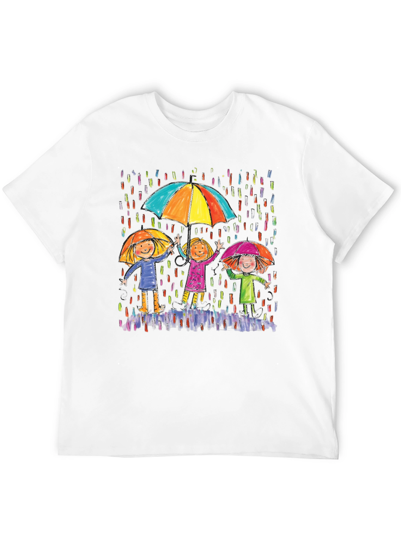 Rainy Day Kids Graphic Tee - Black