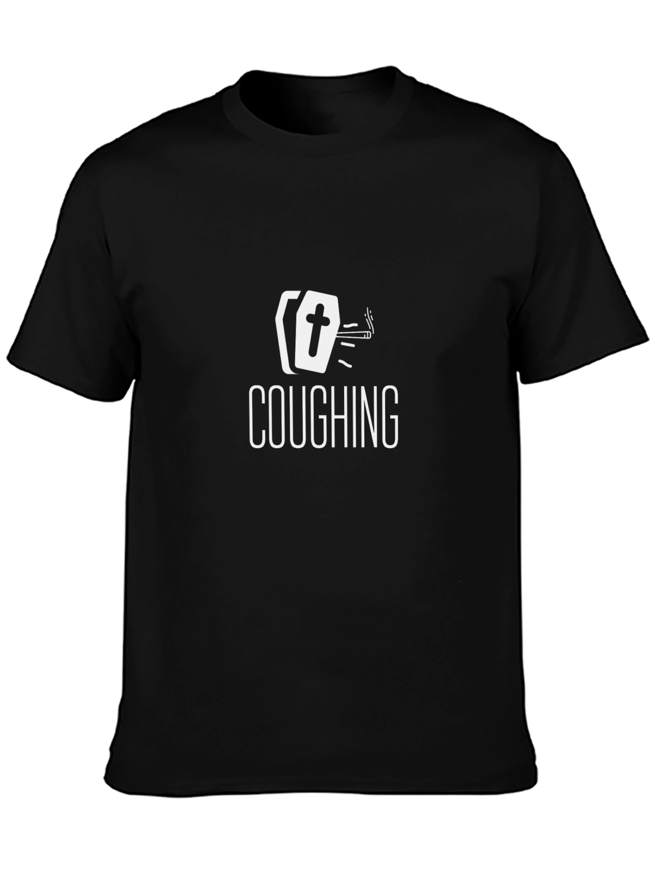 Coughing Coffin T-Shirt - Dark Humor Tee